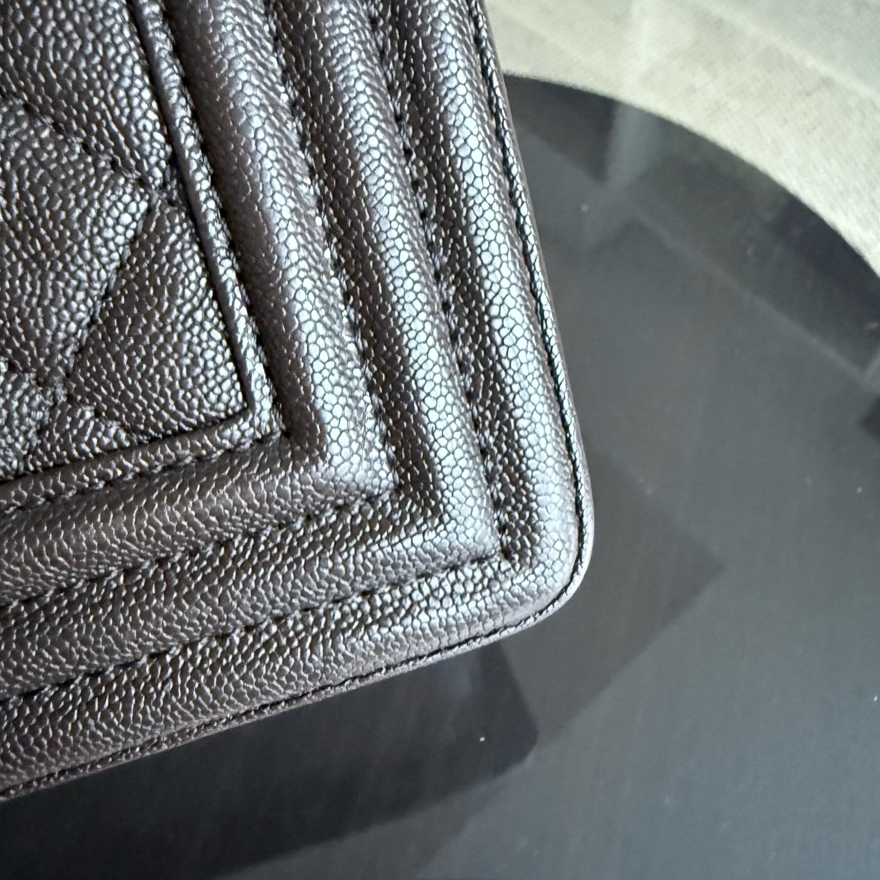 Chanel Boy Small - Caviar 20CM Quilted Dark Brown Ruthenium Silver Hardware Series 26