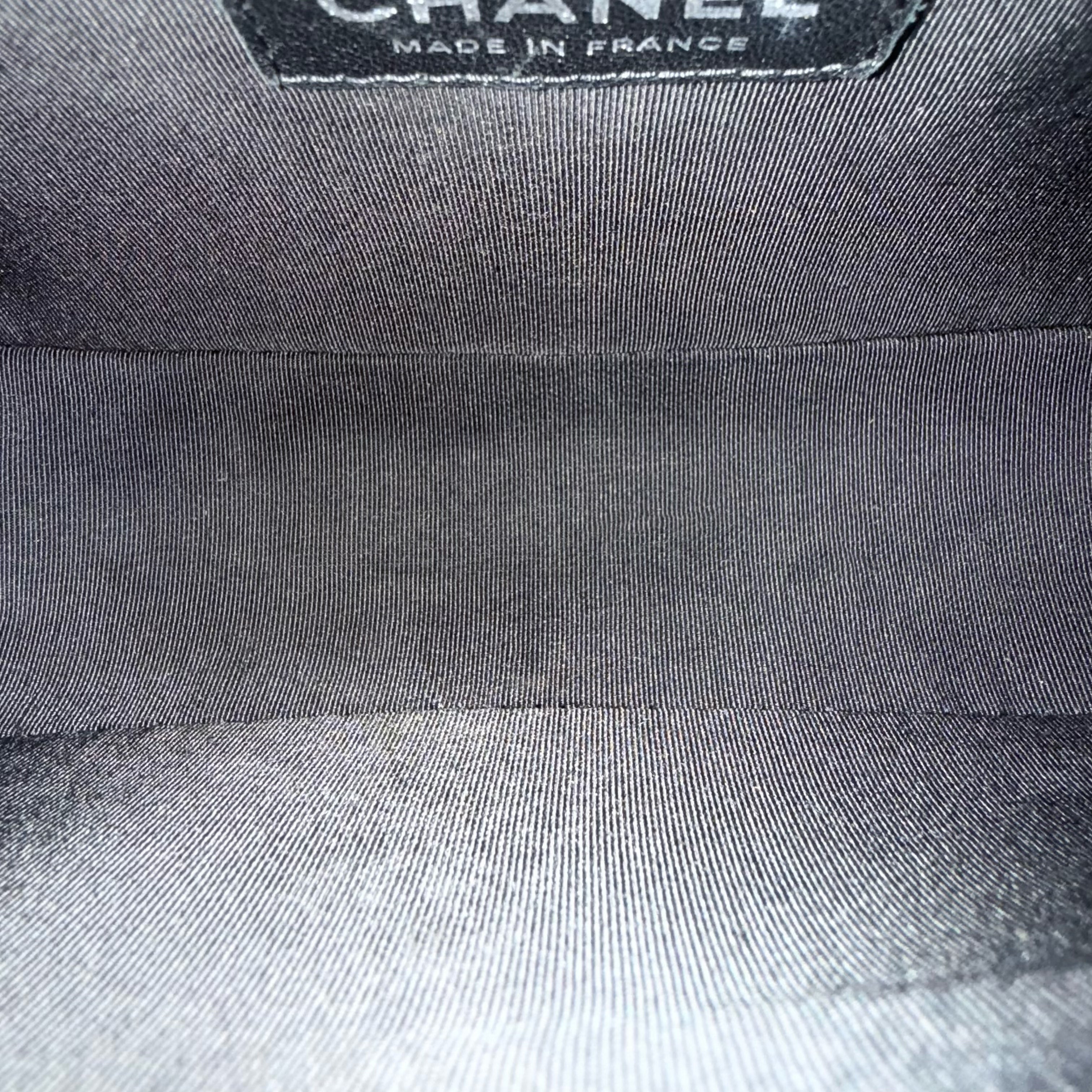 Chanel Boy Medium - 25CM Quilted Calfskin Black Dark Silver Hardware Series 25