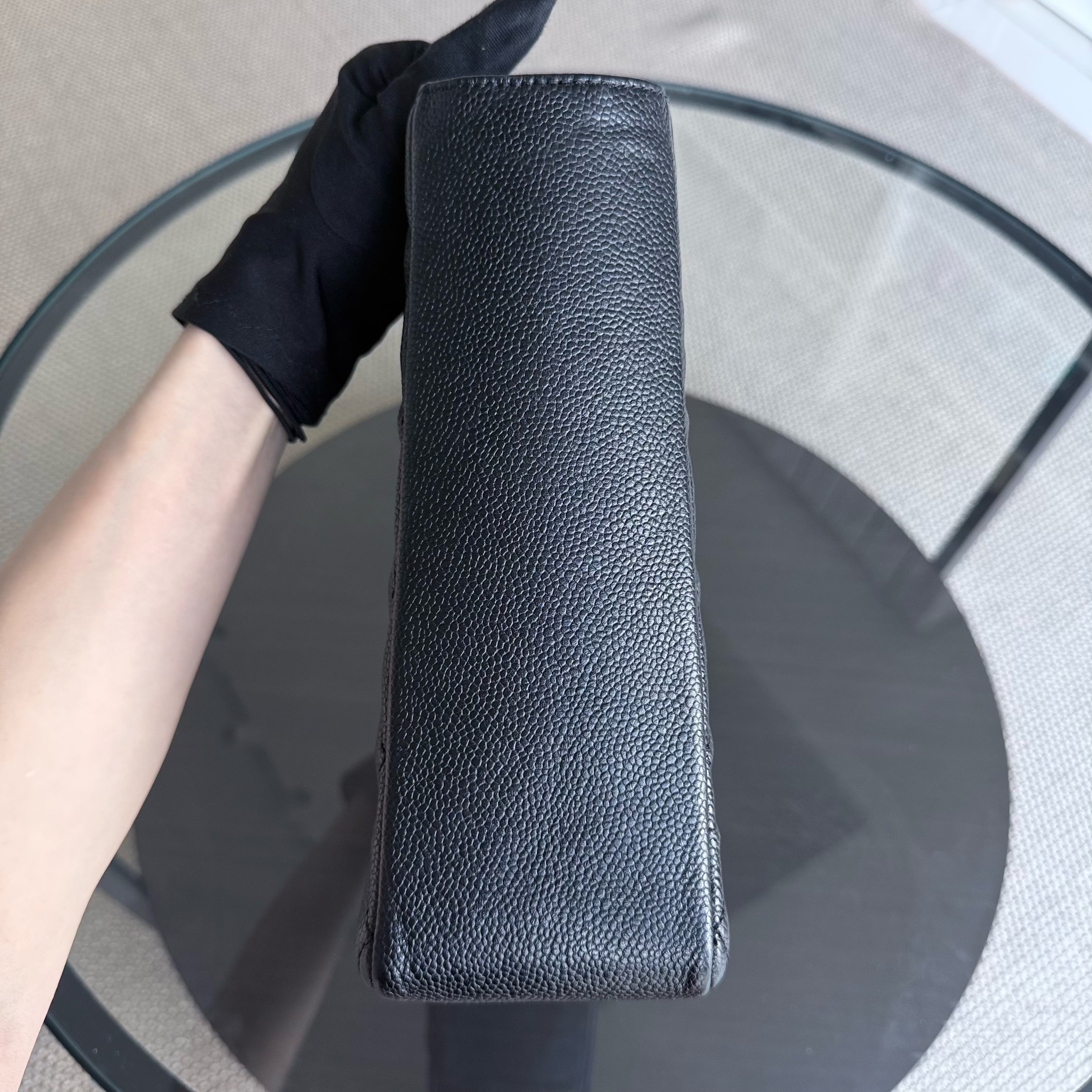 Chanel PST Petite Shopping Tote - Caviar Quilted Black Gold Hardware Series 12