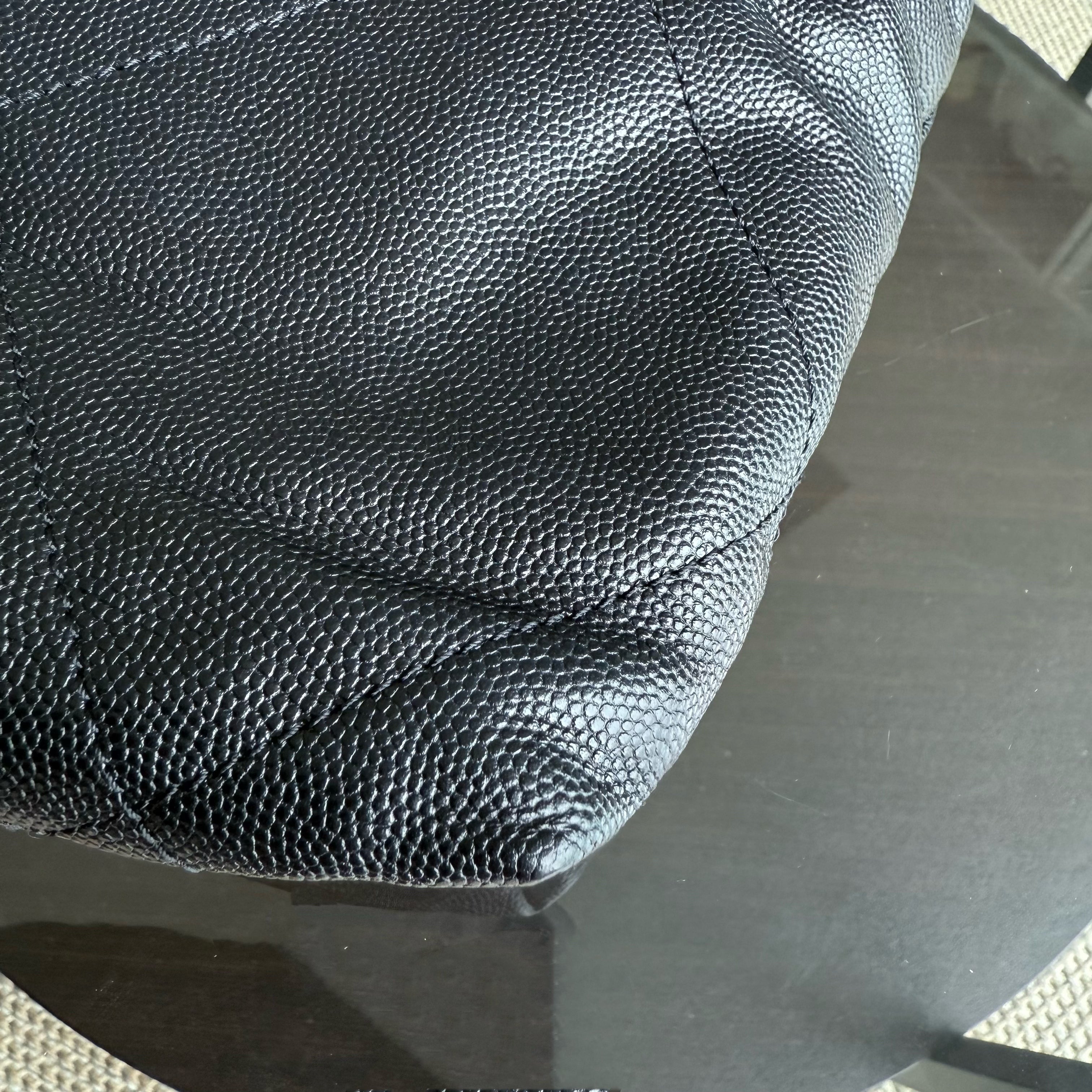 Chanel C22 Mini 22 Bag - Caviar Quilted Calfskin Crossbody Bag Gold Hardware Microchip