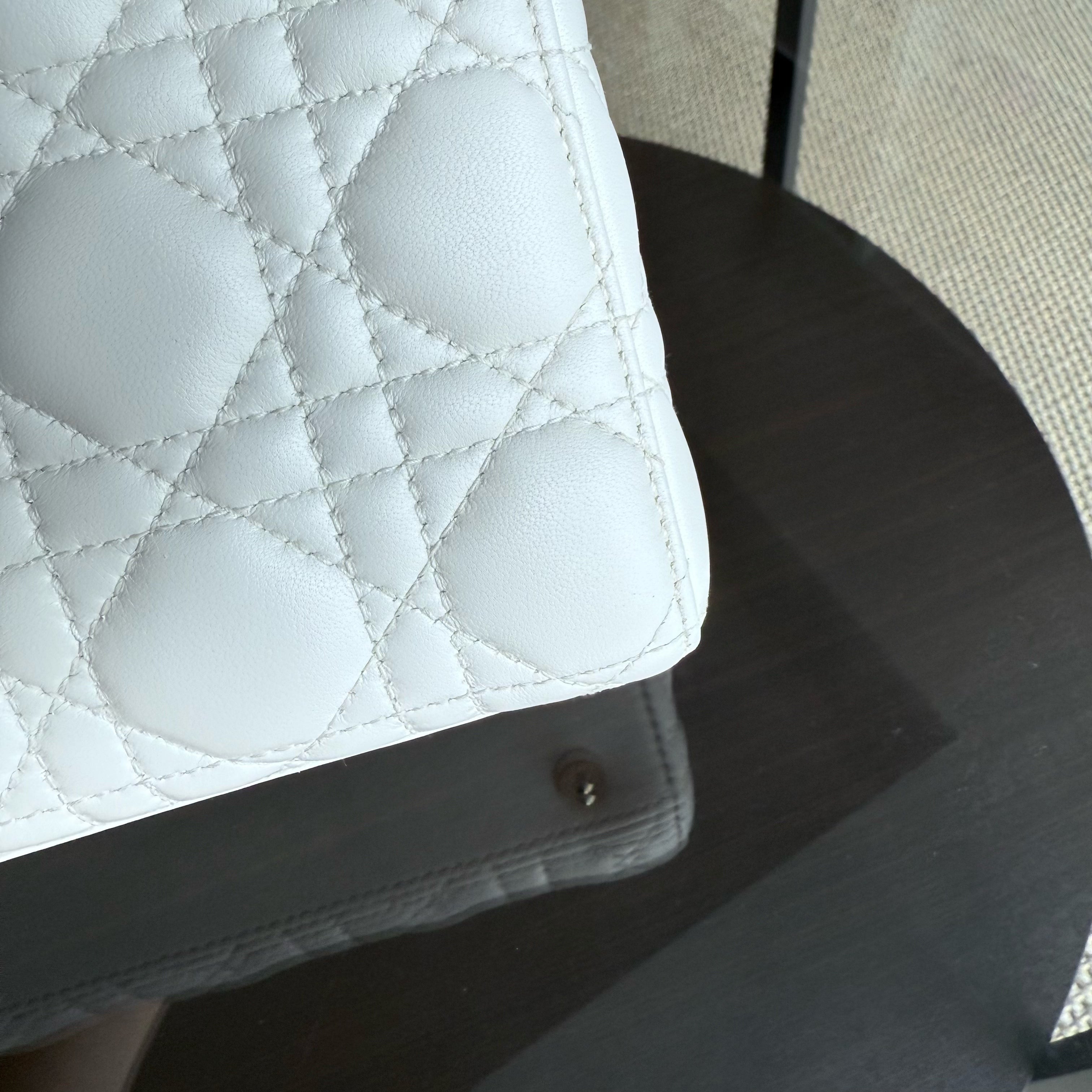 Dior Lady Small MyABC - Cannage Lambskin White Gold Hardware ABC