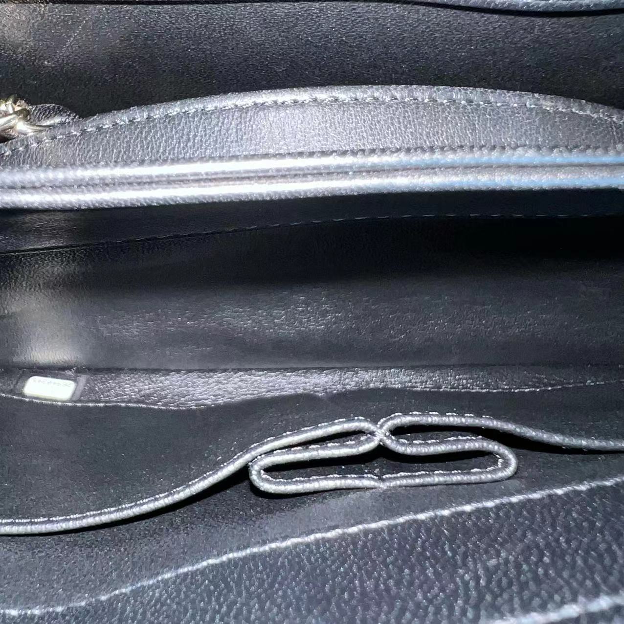 Trendy CC Small 25CM Chevron Lambskin Black Golden Hardware Series 26