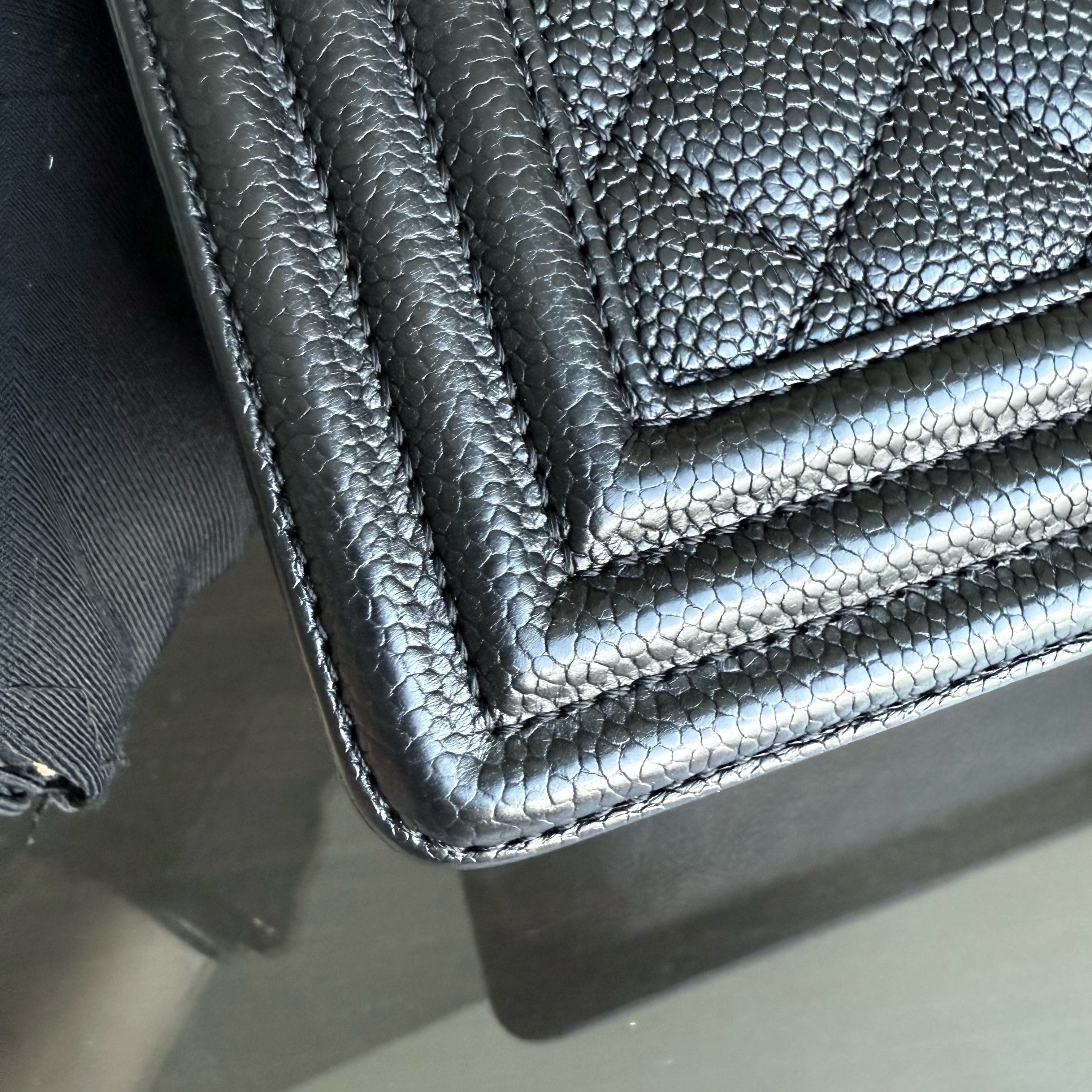 Chanel Boy Small - Caviar 20CM Quilted Black Gold Hardware Series 23