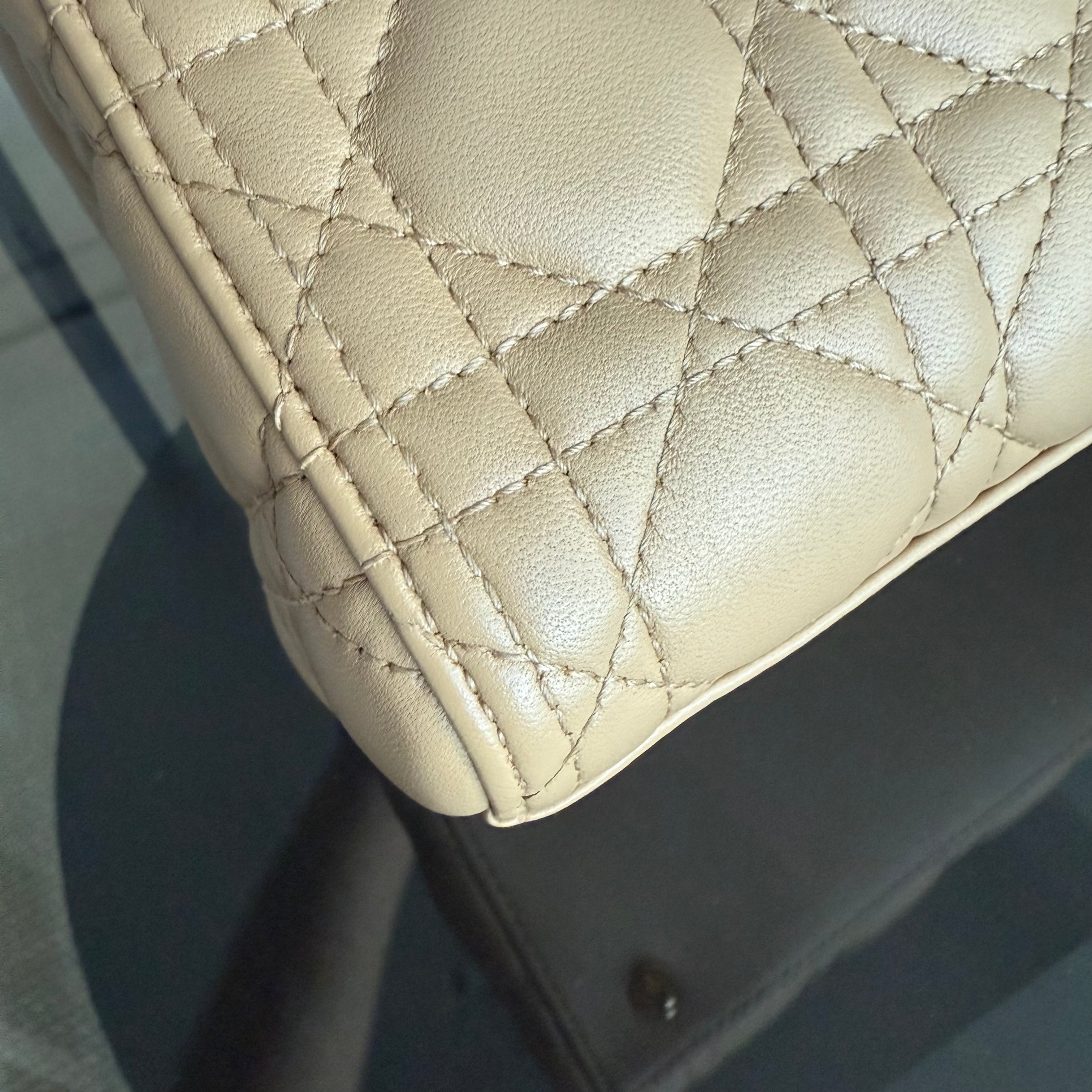 Dior Lady Medium - Cannage Lambskin Beige Gold Hardware
