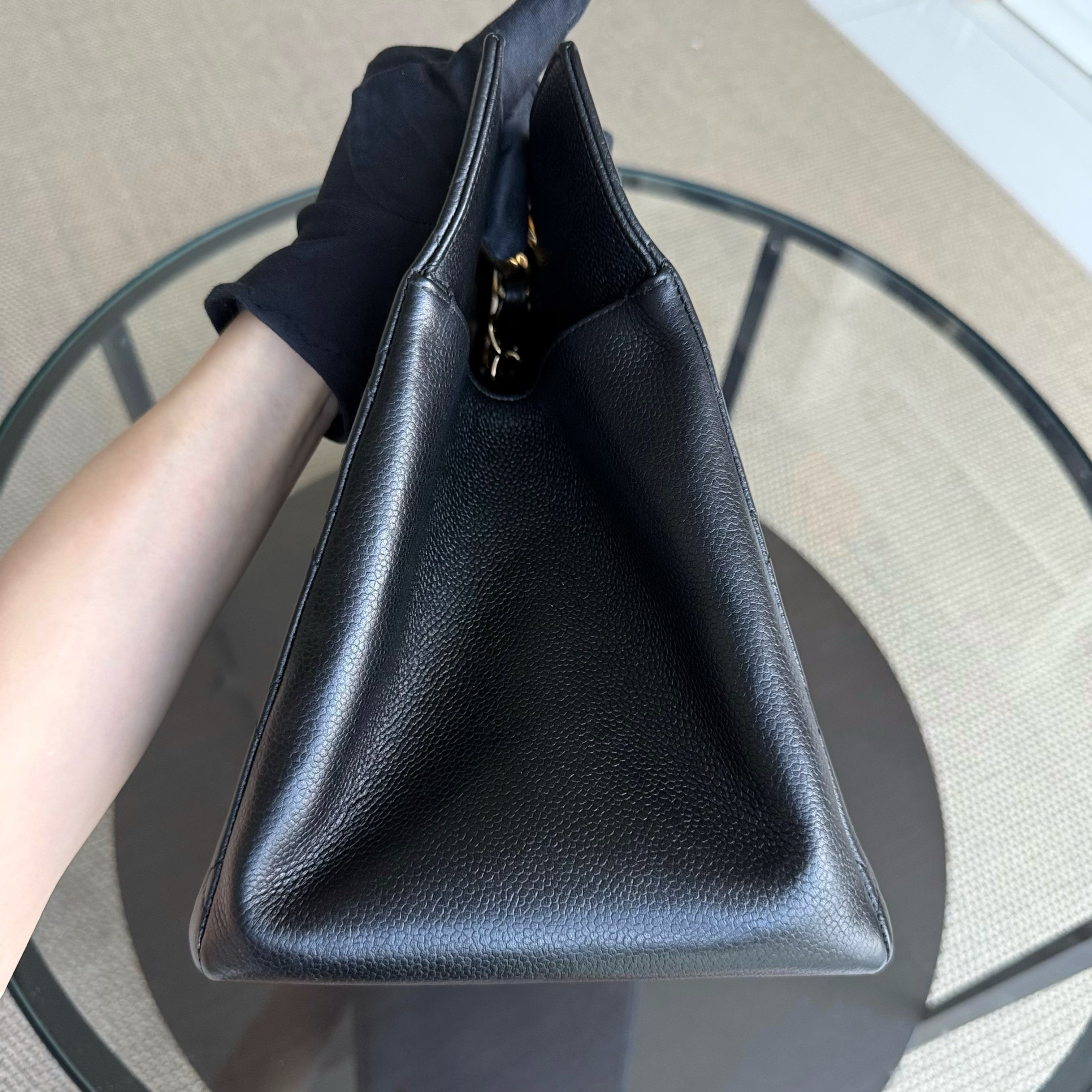 Chanel Timeless Tote - Caviar Quilted Grained Calfskin Black Gold Hardware Series 4