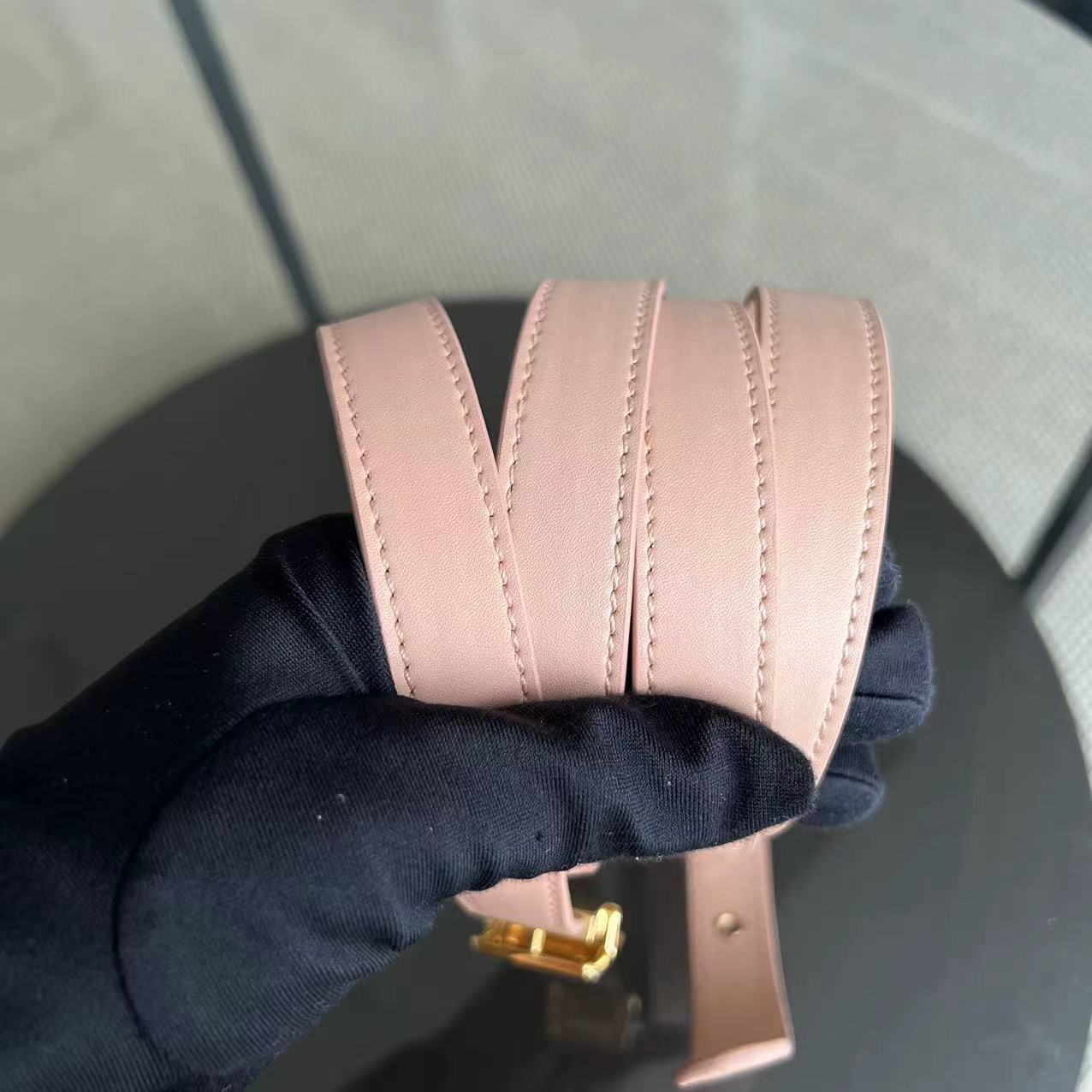 Dior 30 Montaigne Medium - Smooth Calfskin Nude Beige Golden Hardware