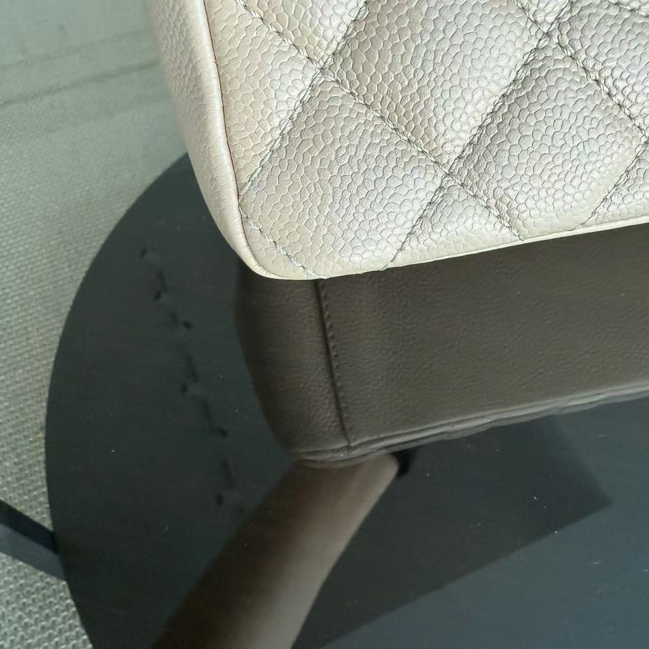 Chanel PST Petite Shopping Tote - Caviar Quilted Beige Gold