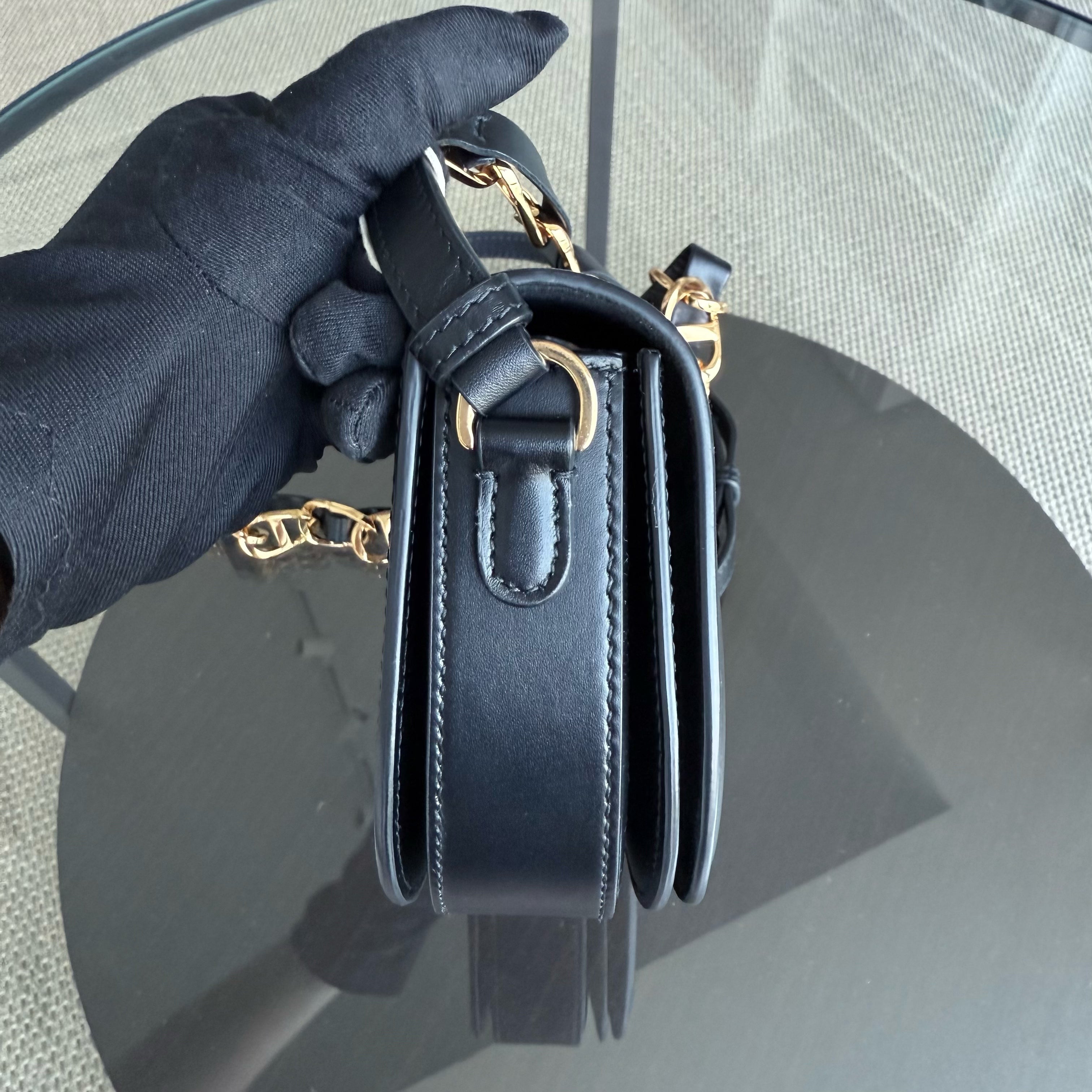 Dior CD Signature Bag - Black Calfskin Gold Hardware