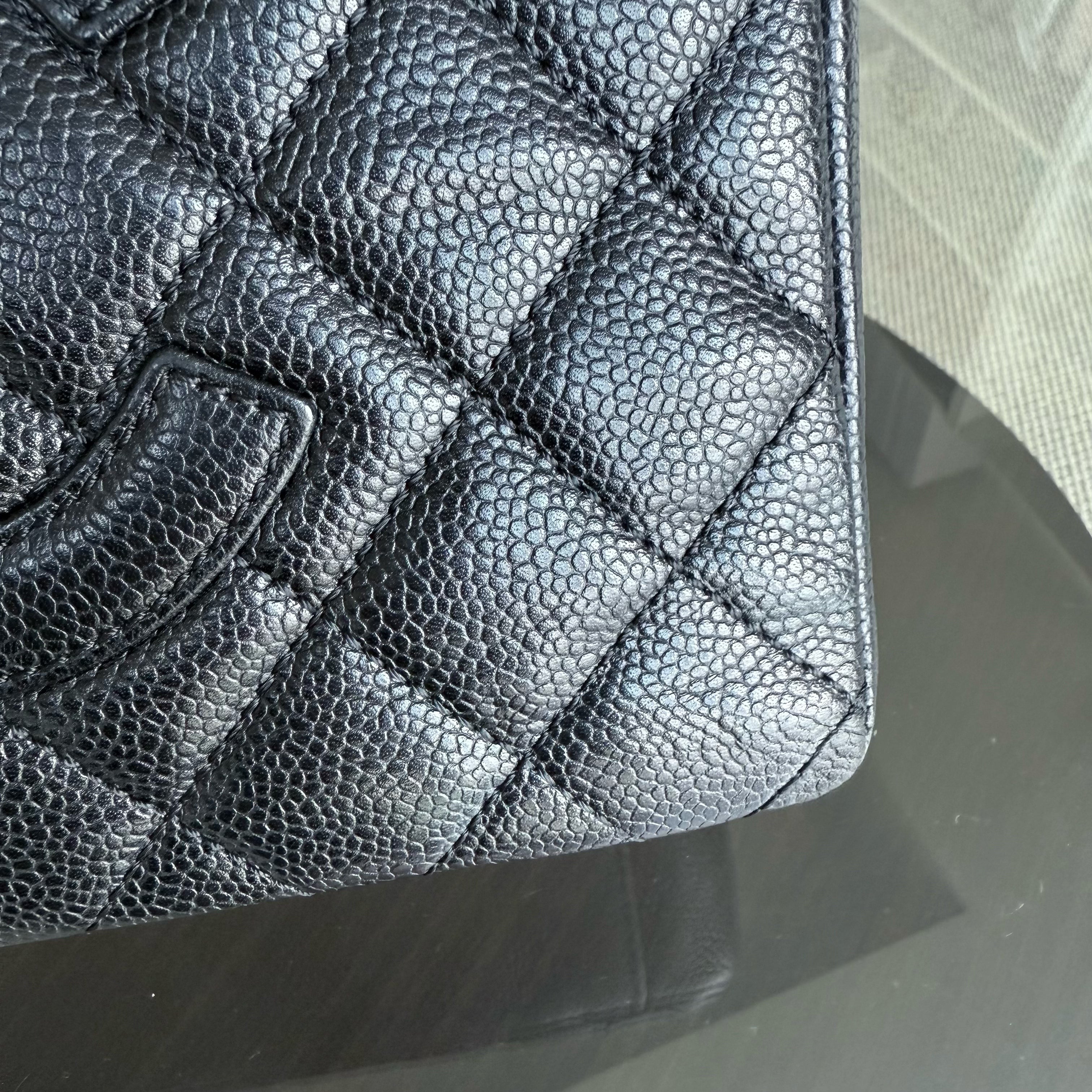 Chanel PST Petite Shopping Tote - Caviar Quilted Black Gold Hardware