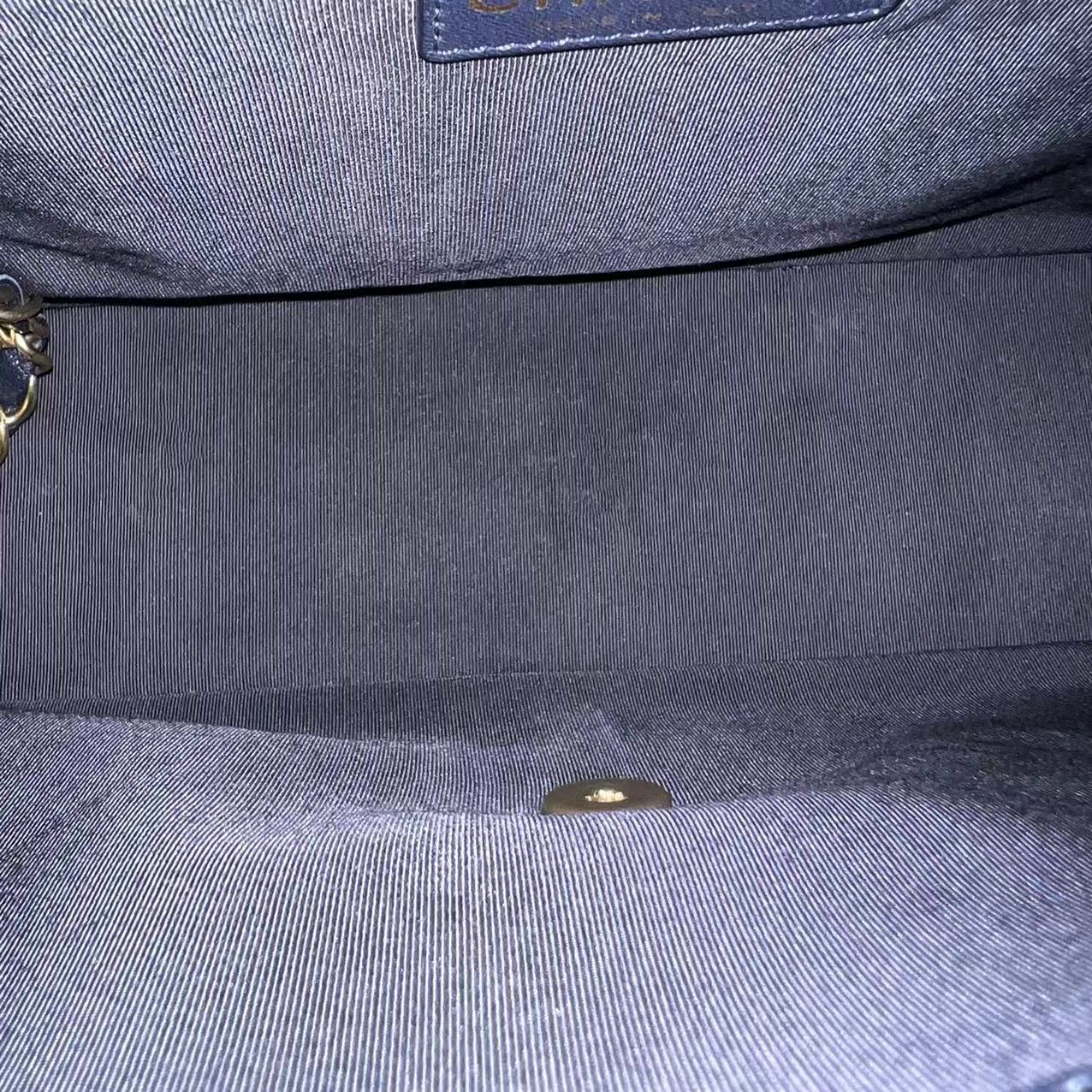 Chanel Chic Flap Jumbo Mademoiselle Quilted Lambskin Dark Blue Golden Hardware Series 21