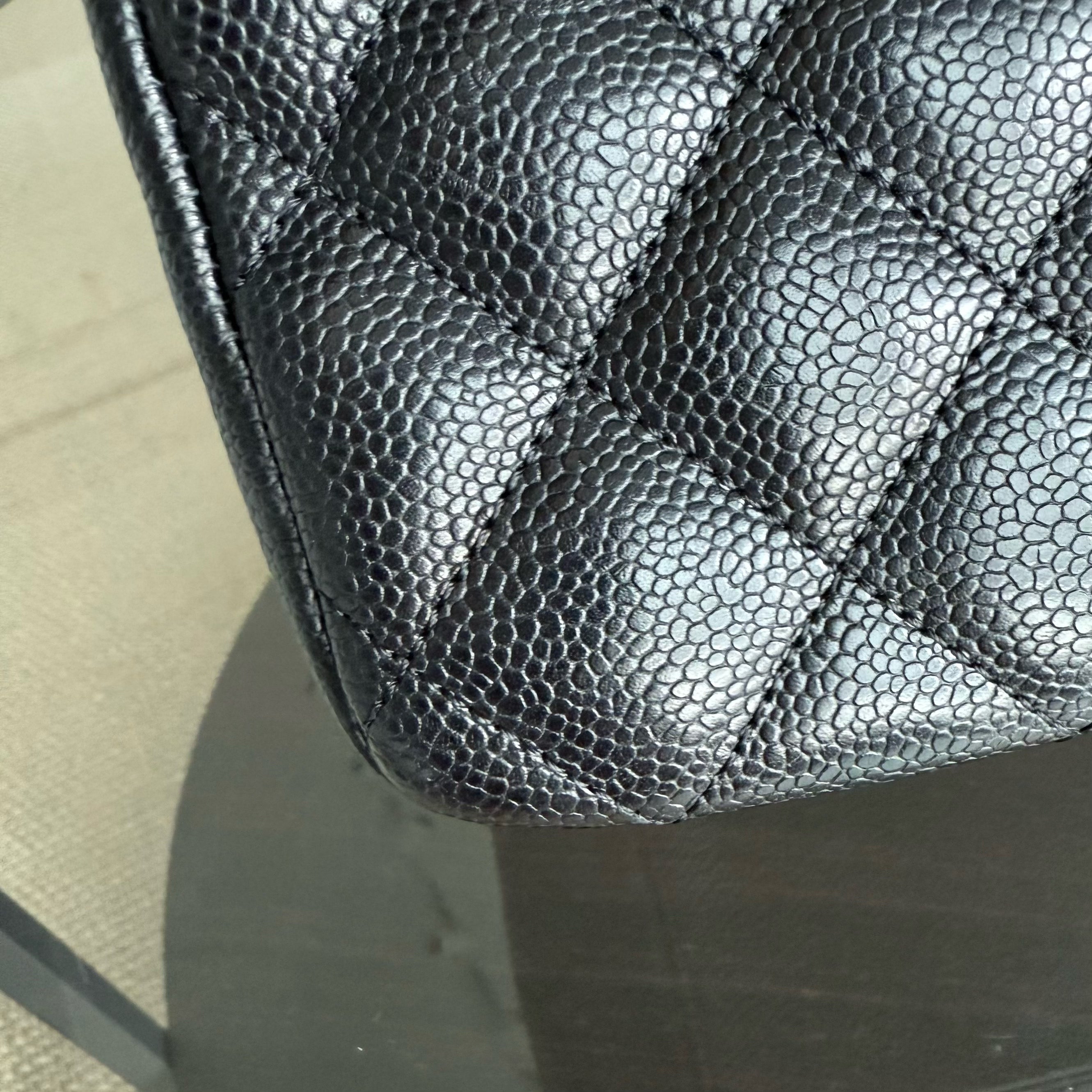Chanel GST Grand Shopping Tote - Caviar Quilted Black Gold Hardware Series 11