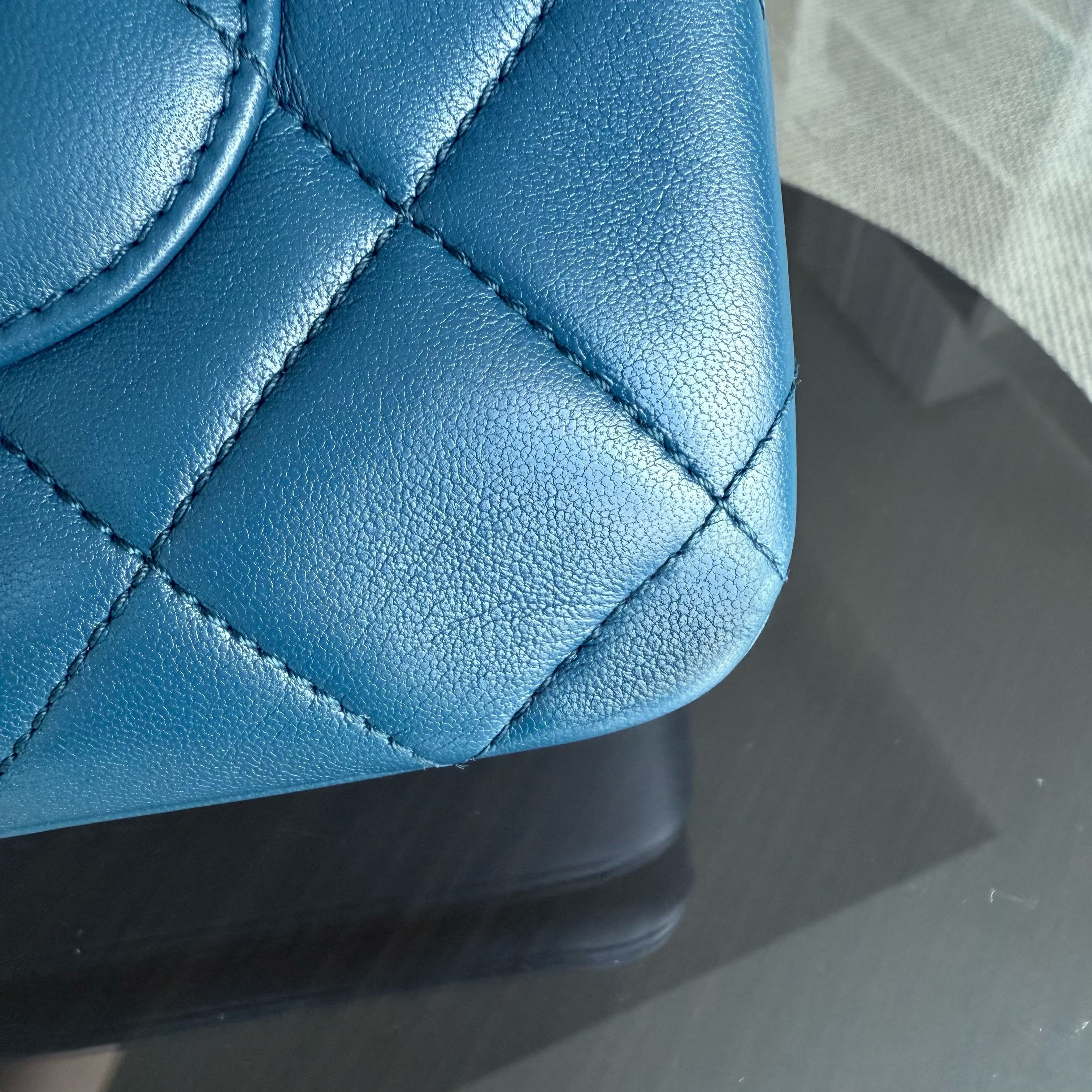 Chanel Trendy CC Small - Quilted Lambskin Blue Gold Hardware Series 24