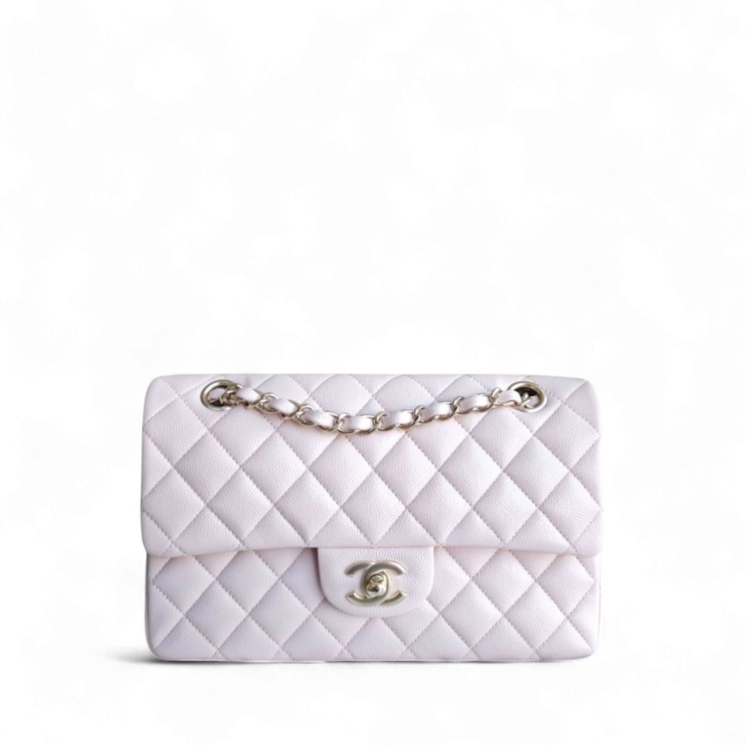 Chanel Classic Flap Small - Caviar 23CM Quilted Light Sakura Pink Gold Hardware 30