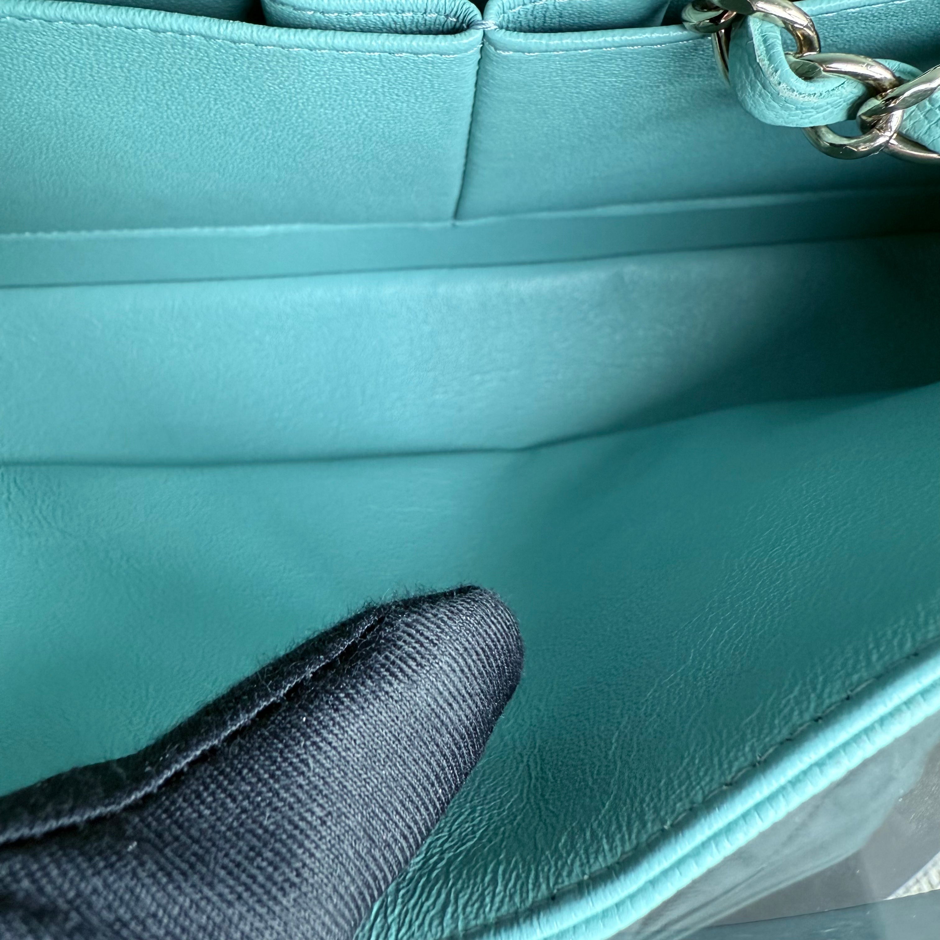 Chanel Classic Flap Medium - Caviar 25CM Quilted Light Blue Gold Hardware Series 29