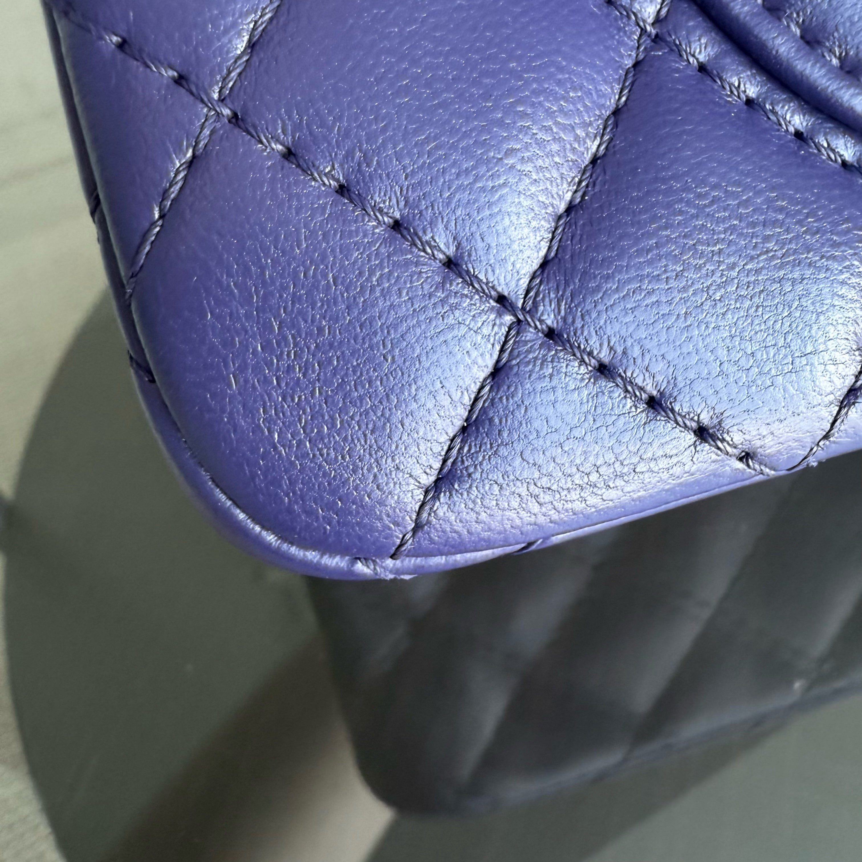 Chanel 2.55 Reissue 225 Small - 24CM Quilted Lambskin Dark Purple Series 14