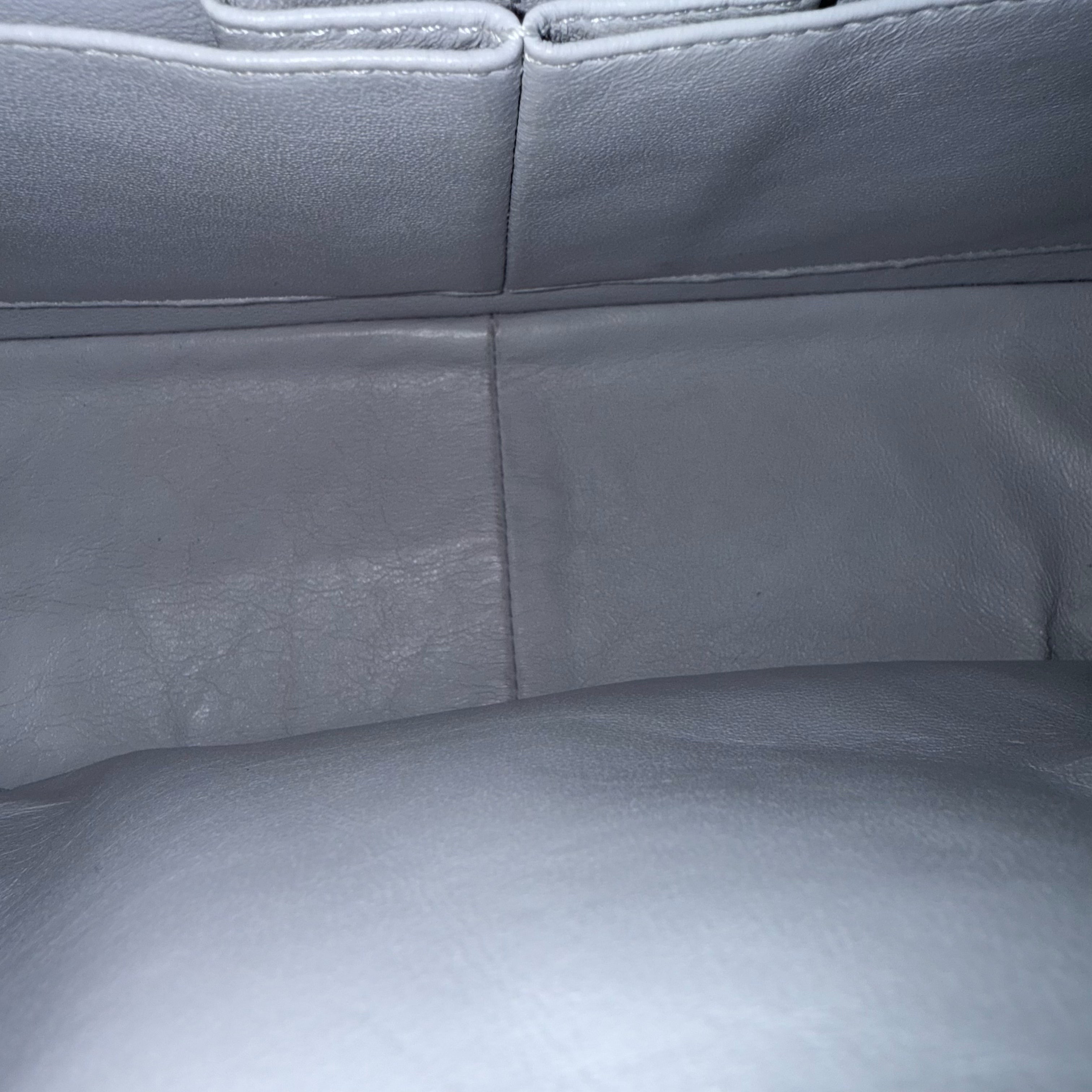 Chanel 2.55 Reissue 226 - Quilted Aged Calfskin White Ruthenium Black Hardware Series 12