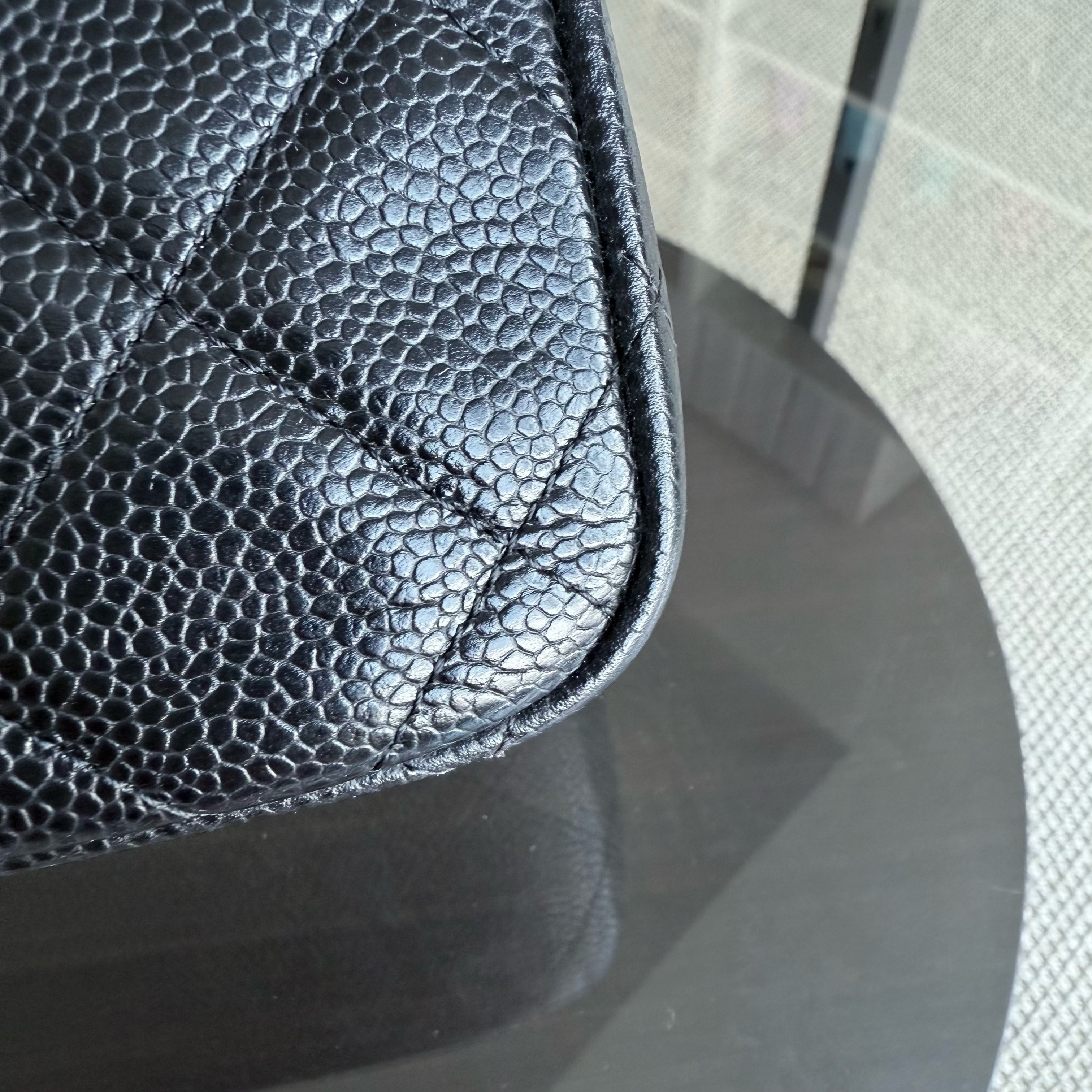 Chanel Classic Flap Jumbo - Double Flap Caviar 30CM Quilted Black Silver Hardware Series 15