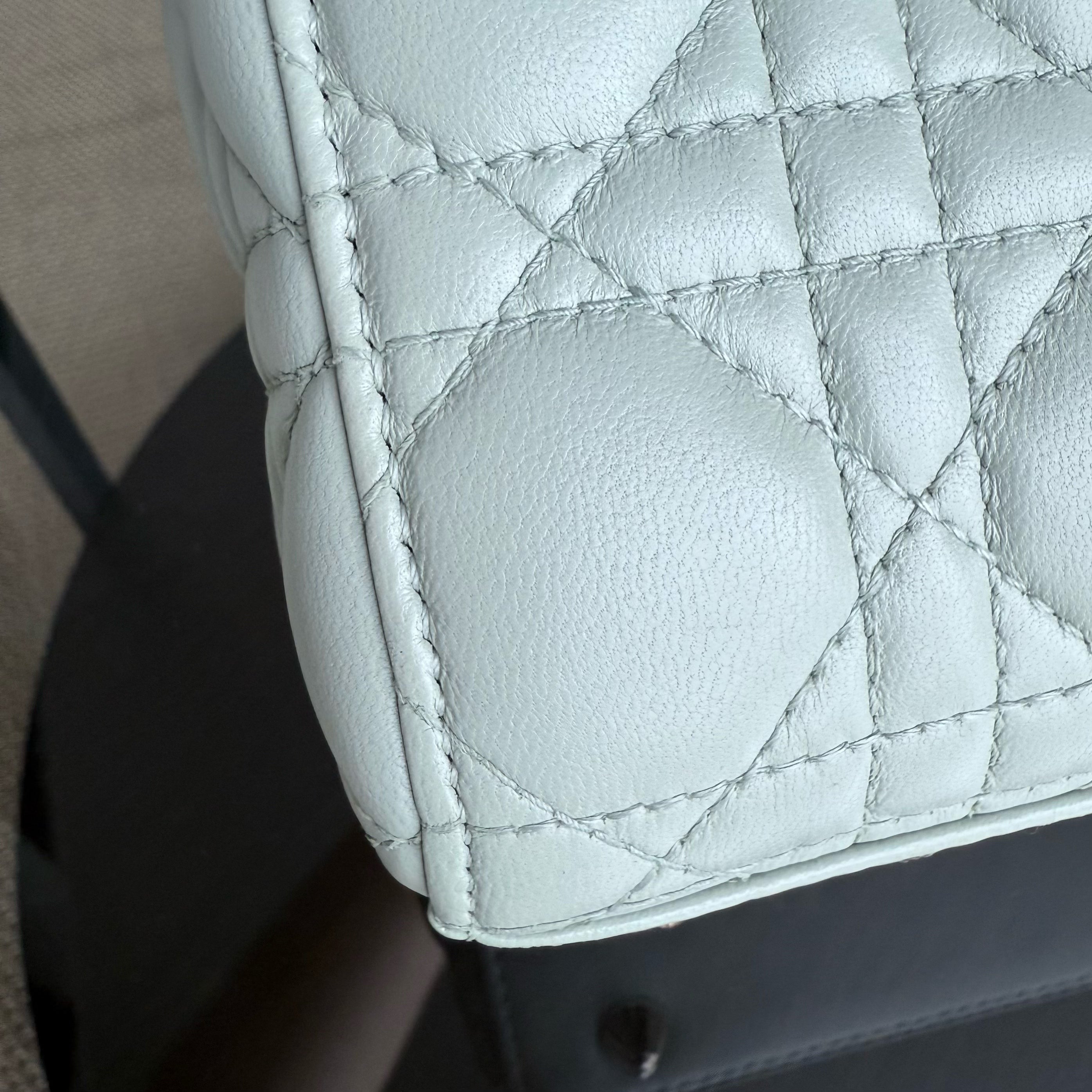 Dior Lady Small - Cannage Lambskin Light Mint Green Gold Hardware