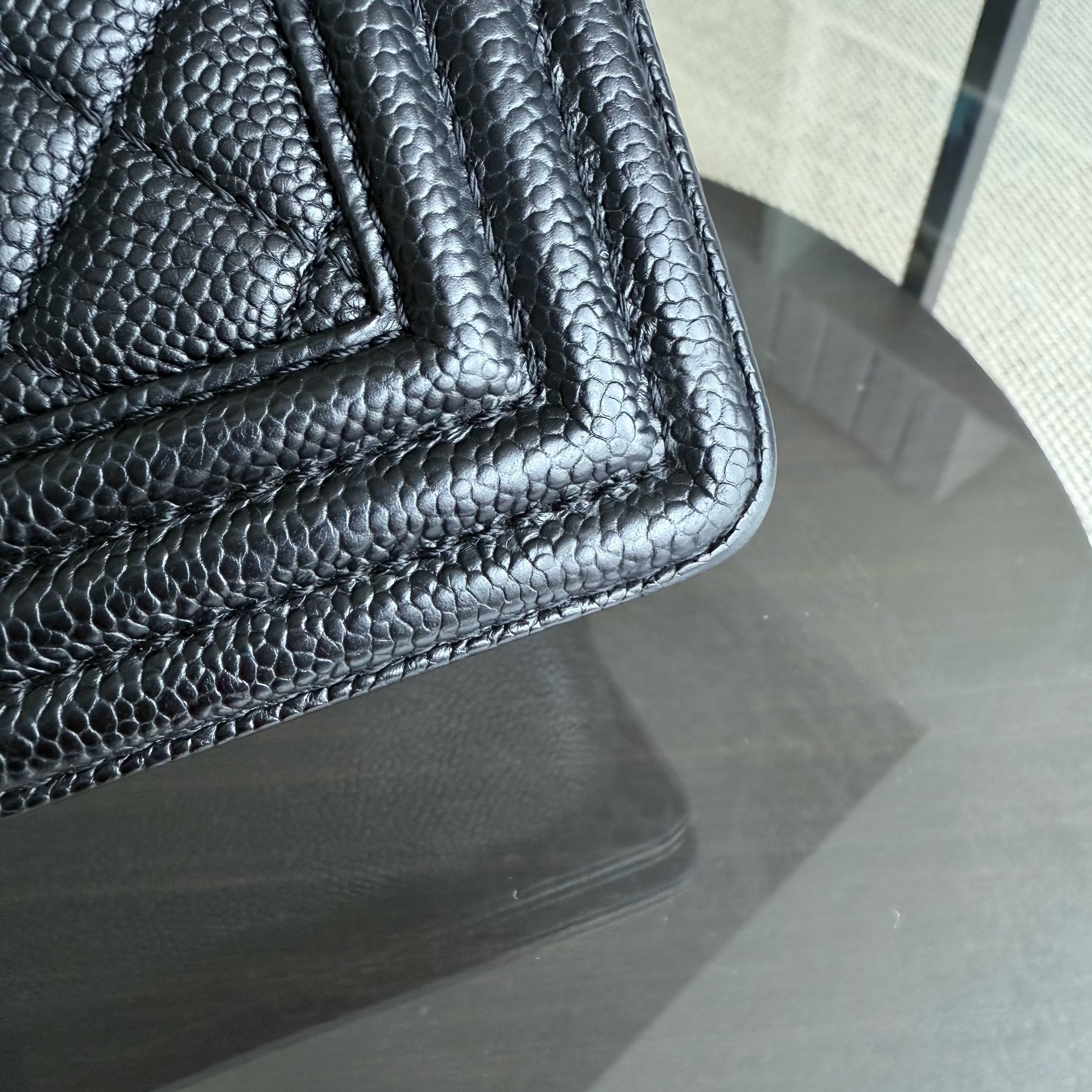 Chanel Boy Medium - Caviar 28CM Quilted Black Gold Hardware Series 20