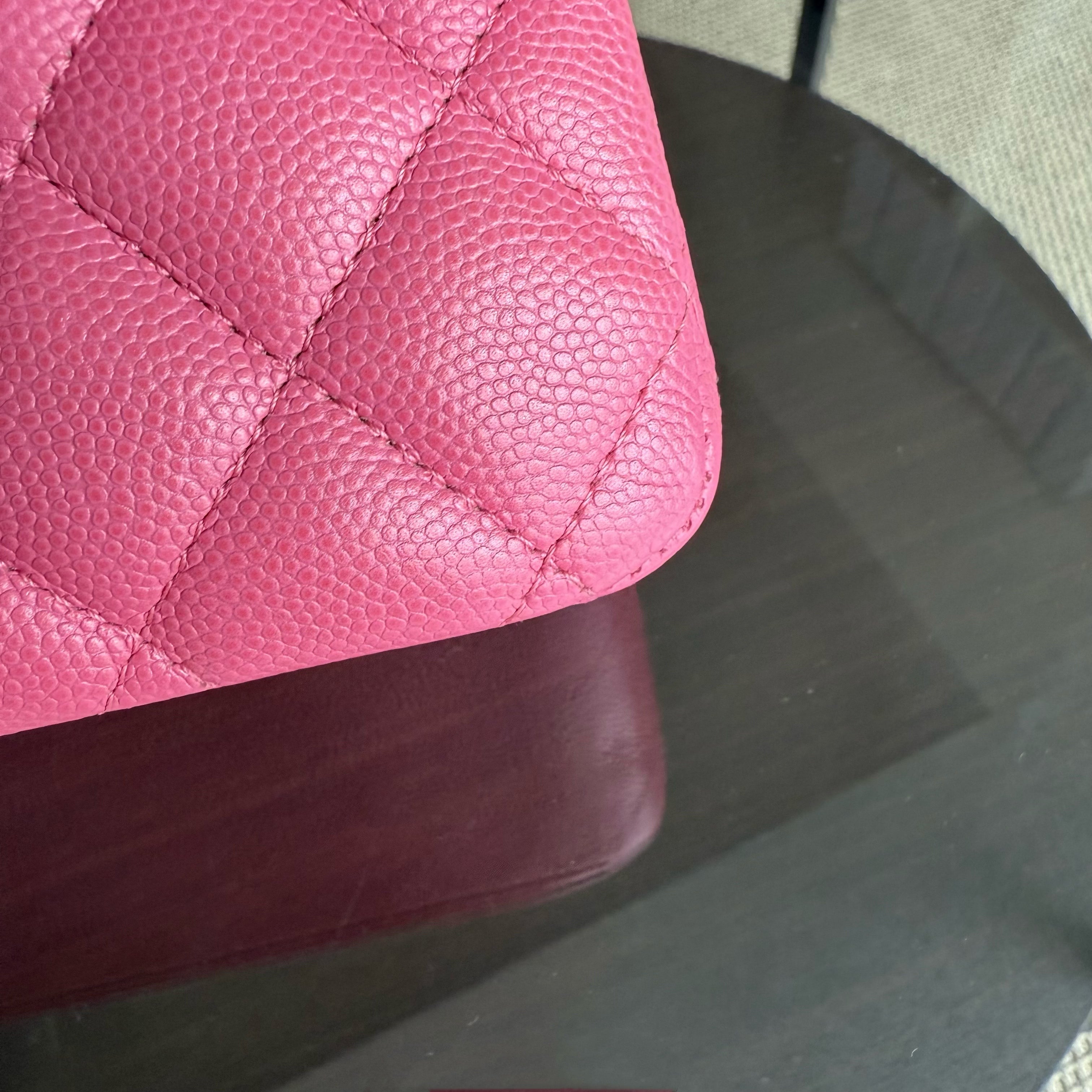 Chanel Classic Flap Medium - Caviar 25CM Quilted Pink Gold Hardware Series 27