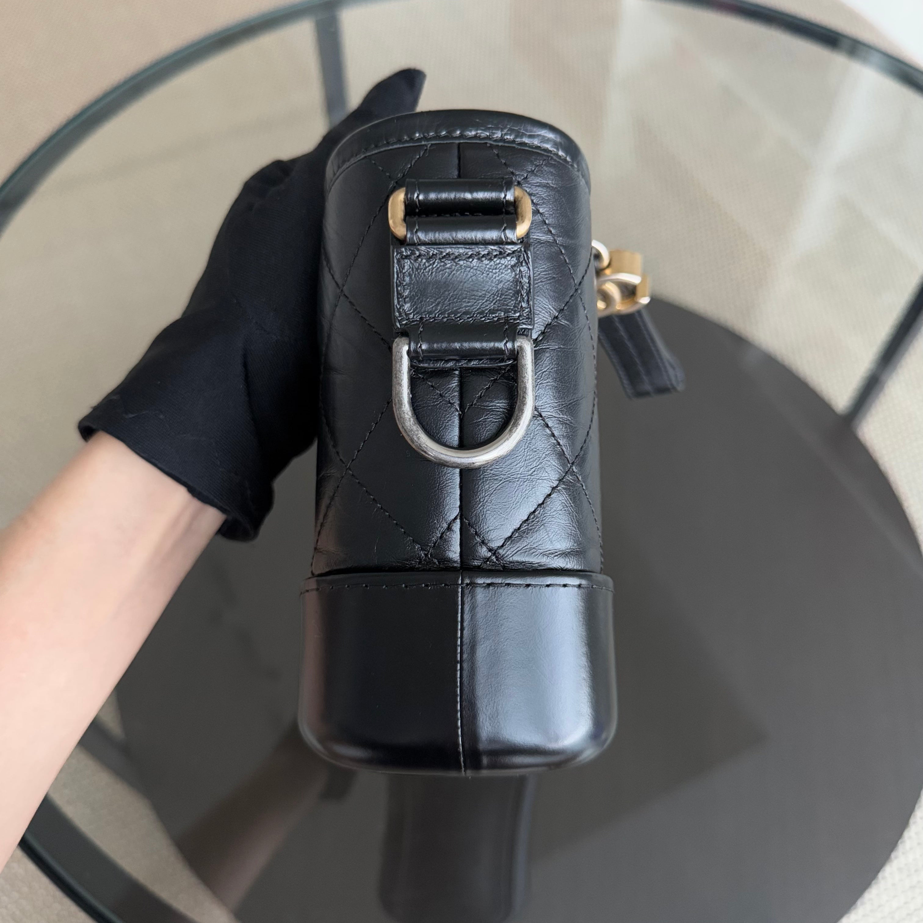 Chanel Gabrielle Hobo Small - Quilted Calfskin Black Gold Hardware