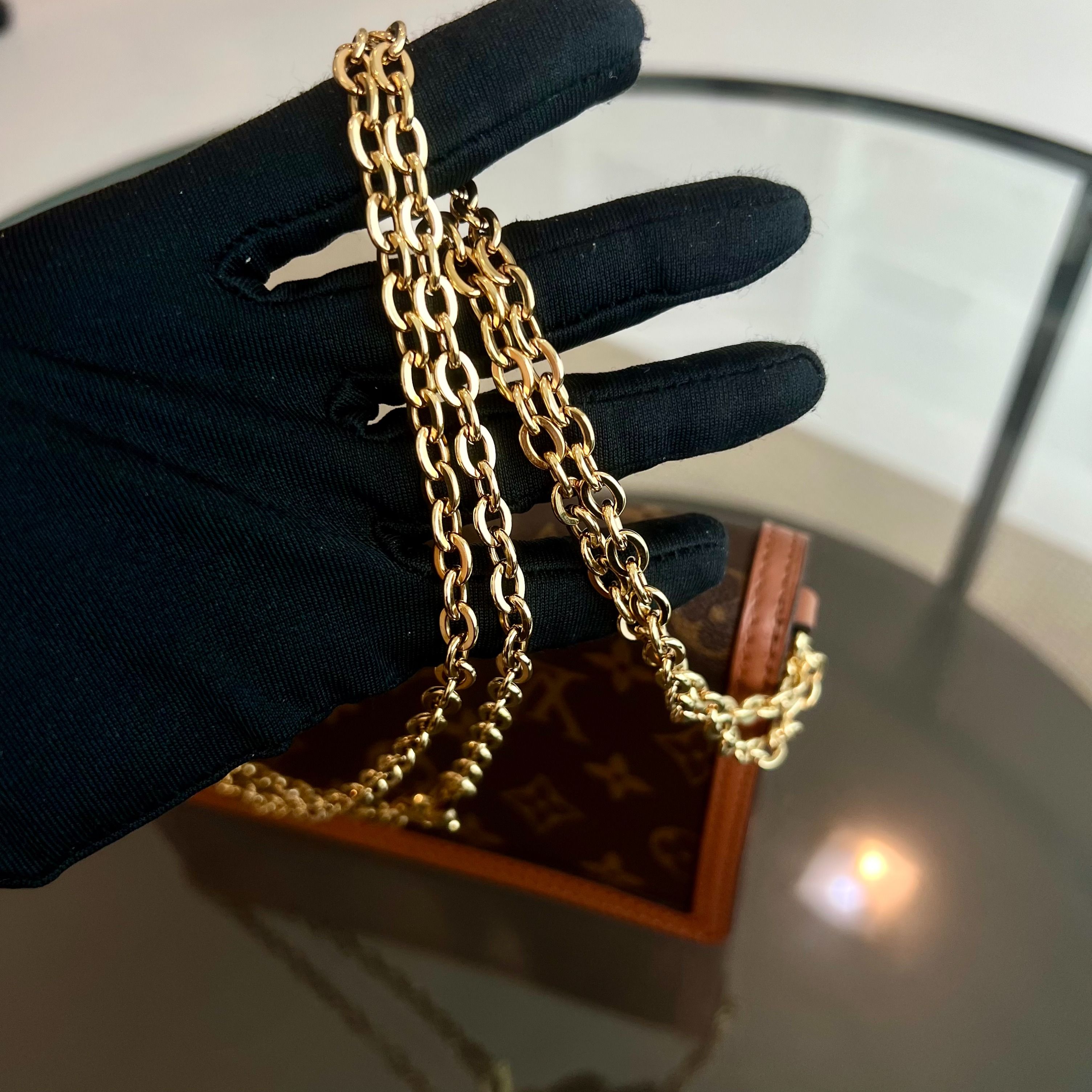 *Full Set* Louis Vuitton LV Dauphine WOC Wallet on Chain Monogram Shoulder Bag - Luxury Evermore