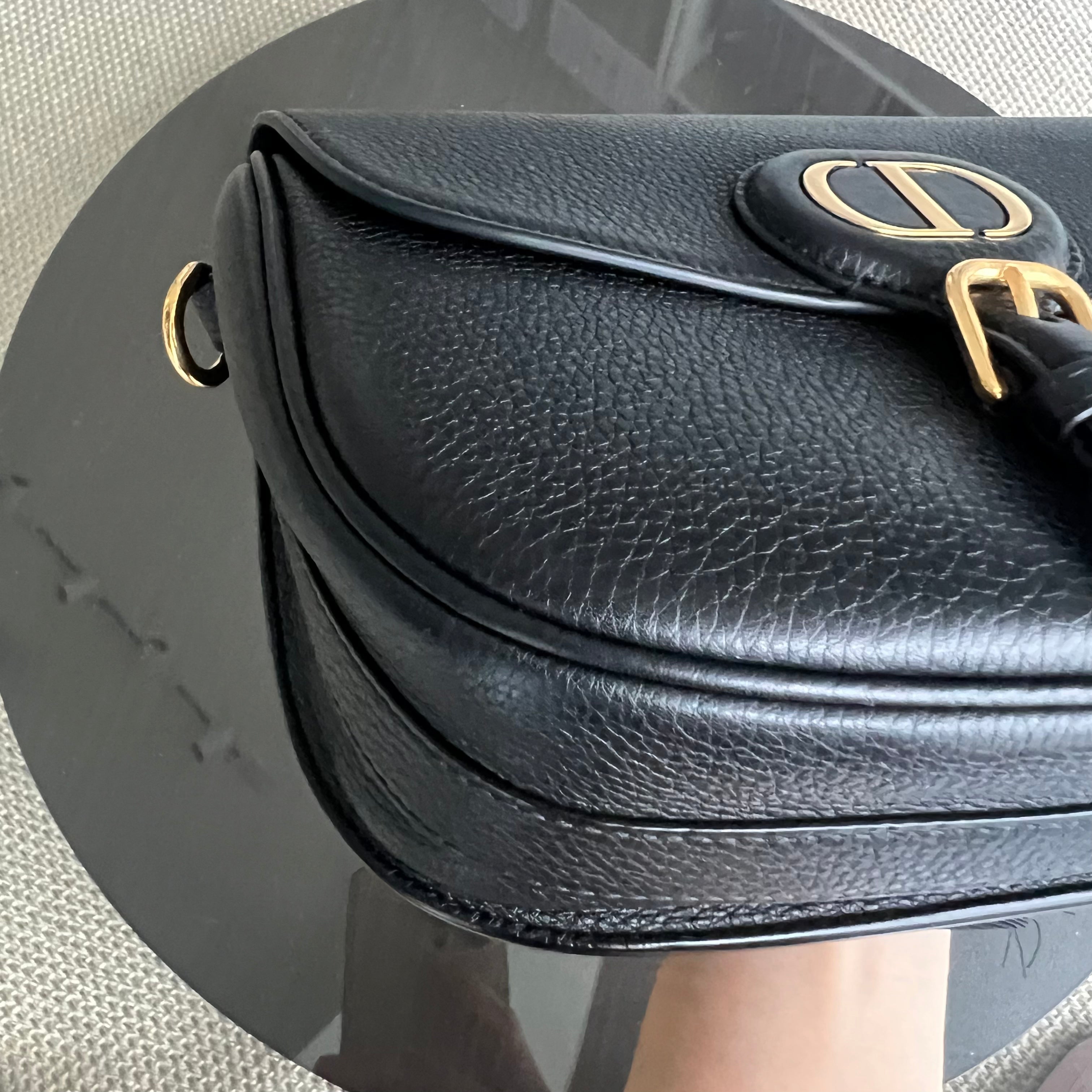 *Full Set, Receipt* Dior Bobby Medium Grained Calfskin Black Golden Hardware - Luxury Evermore