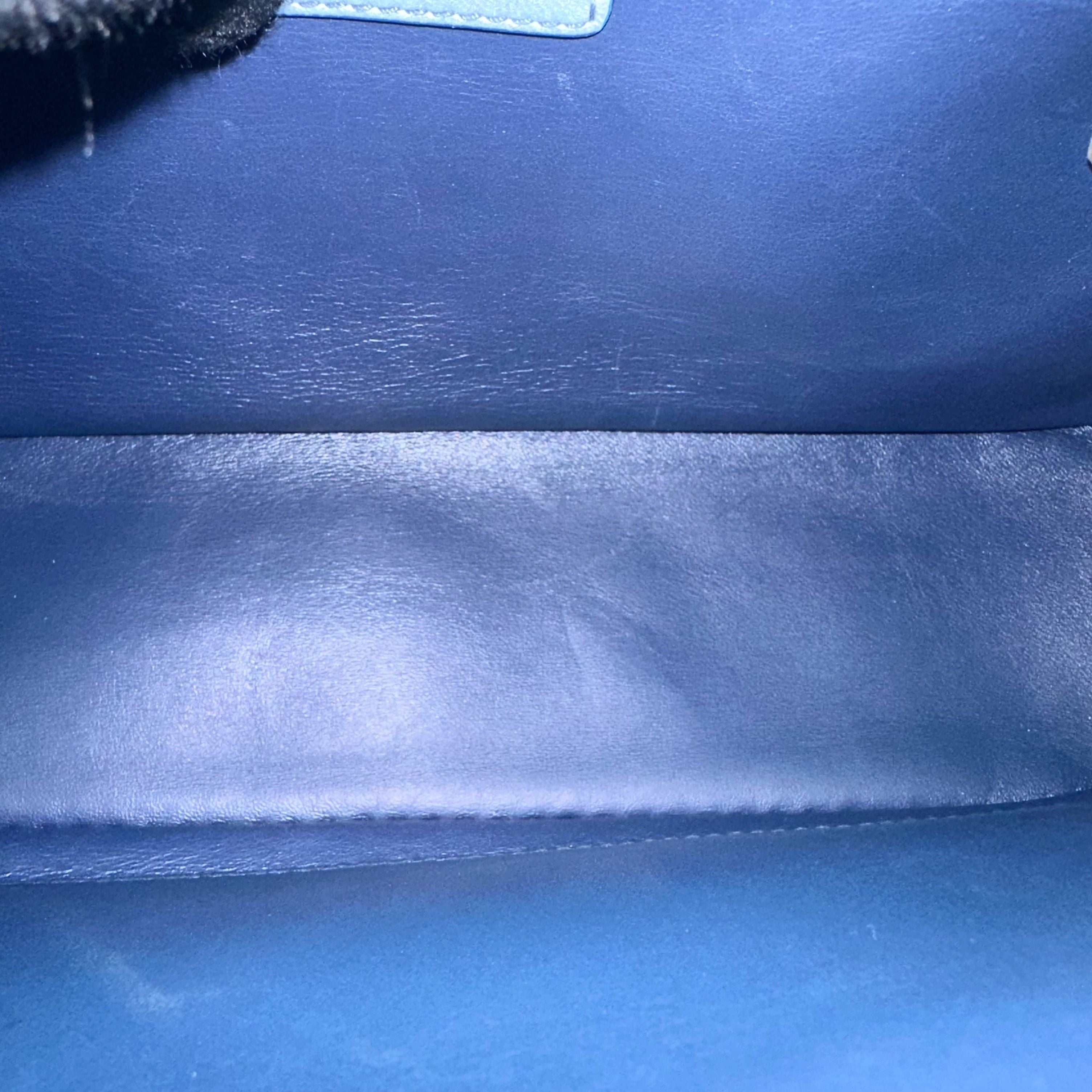 *Full Set Receipt* Dior Caro Large Flap Calfskin Gradient Blue GHW - Luxury Evermore