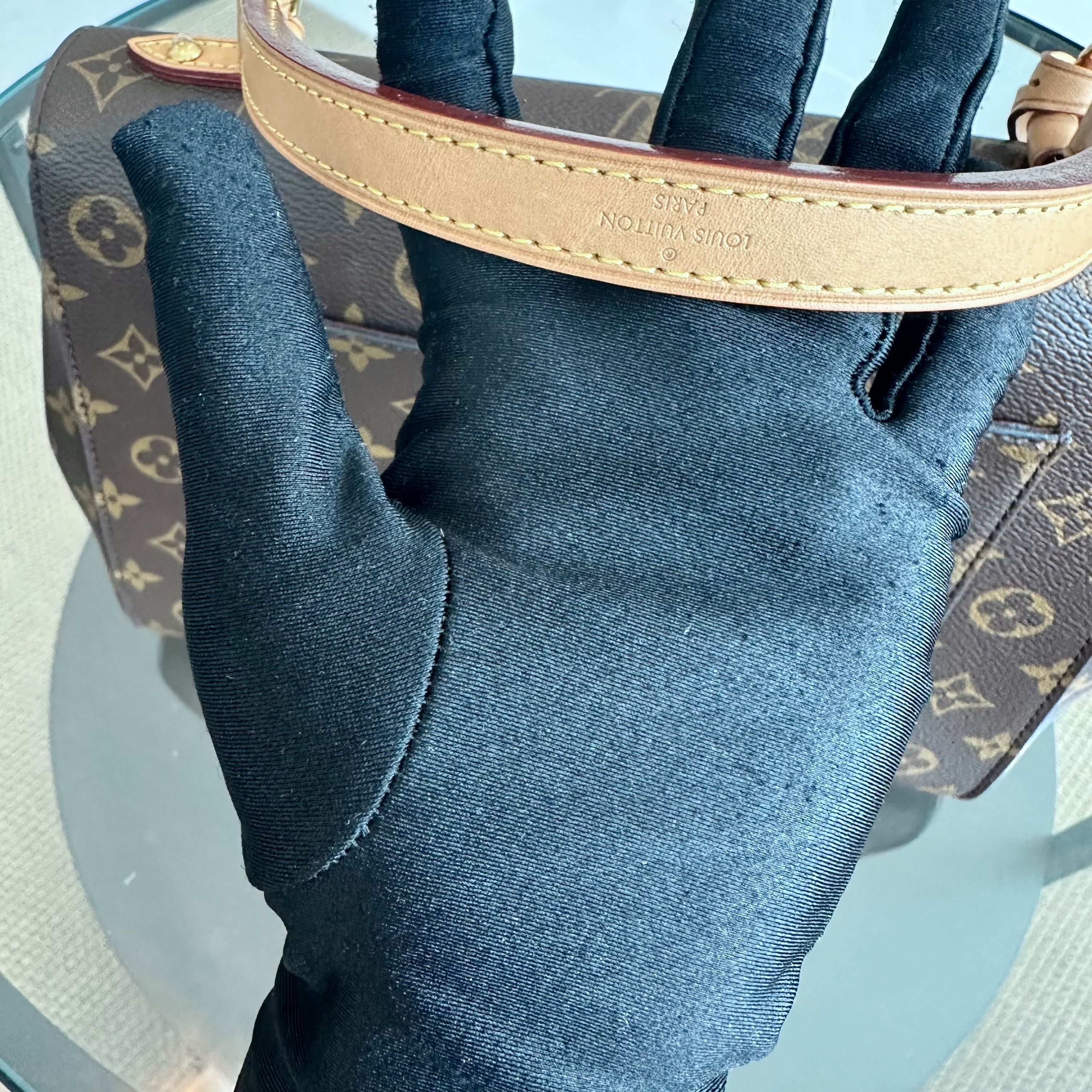 *Full Set, Receipt* Louis Vuitton Cluny MM Monogram Blue Glacial Bag - Luxury Evermore