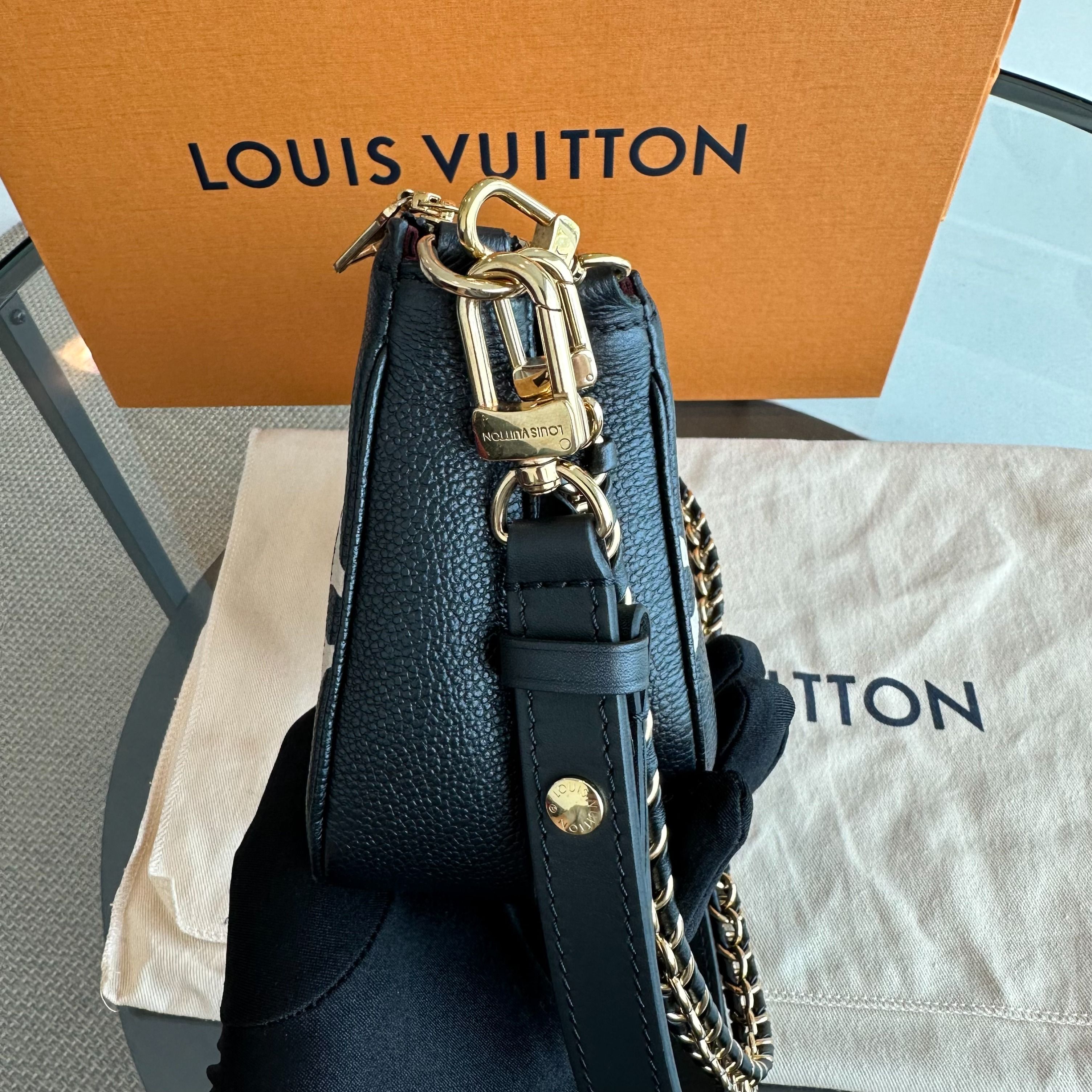 *Full Set, Receipt* LV Multi Pochette Monogram Empriente Leather Noir Louis Vuitton - Luxury Evermore