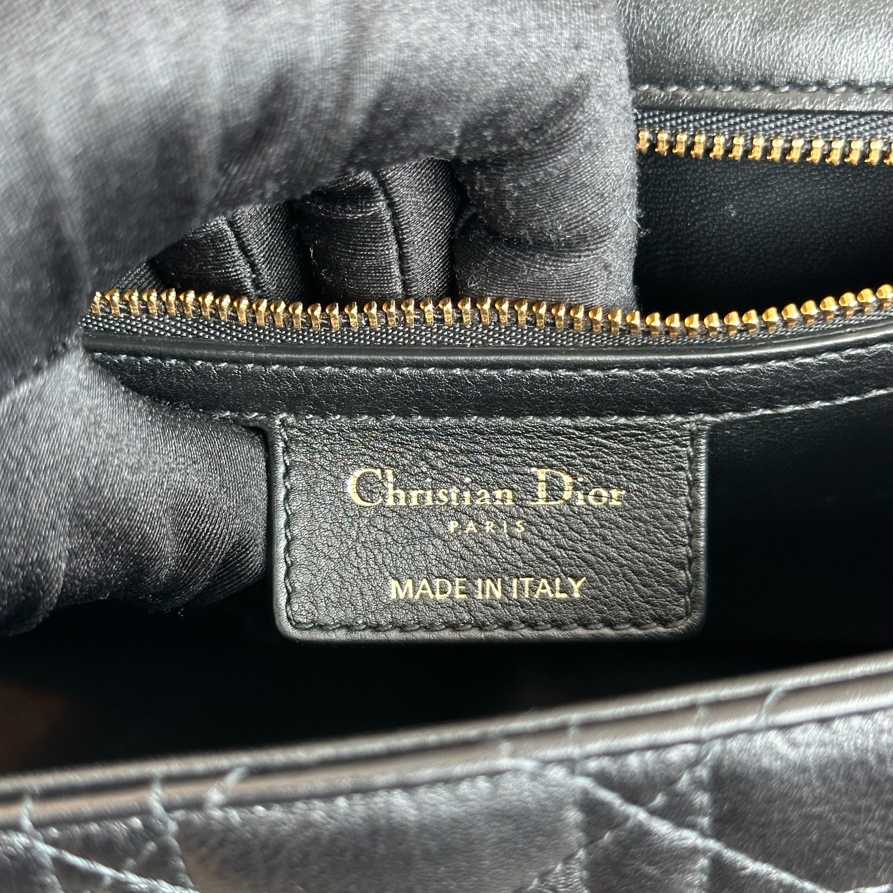 Dior Caro Large - Cannage Calfskin Black GHW