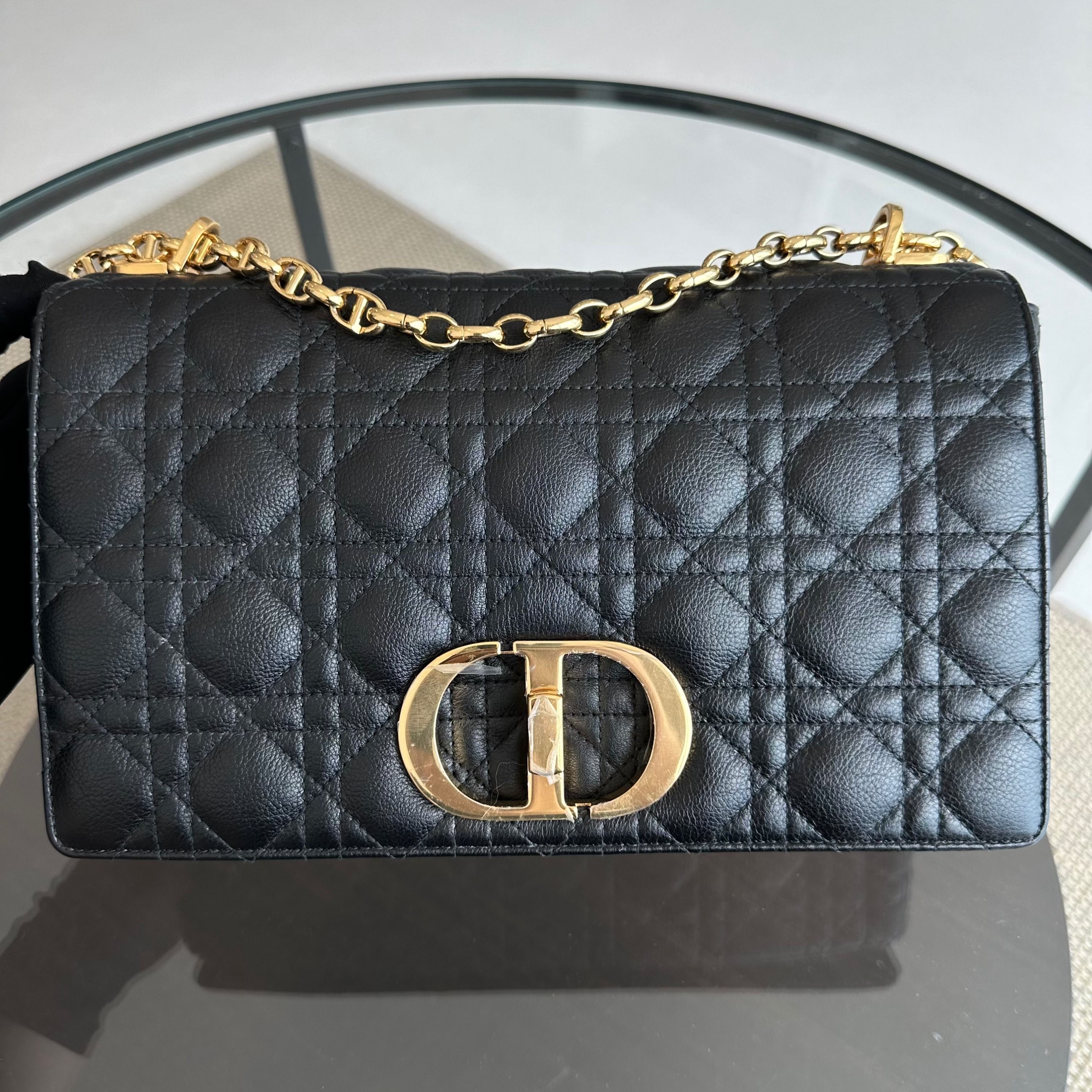 Dior Caro Large - Cannage Calfskin Black GHW
