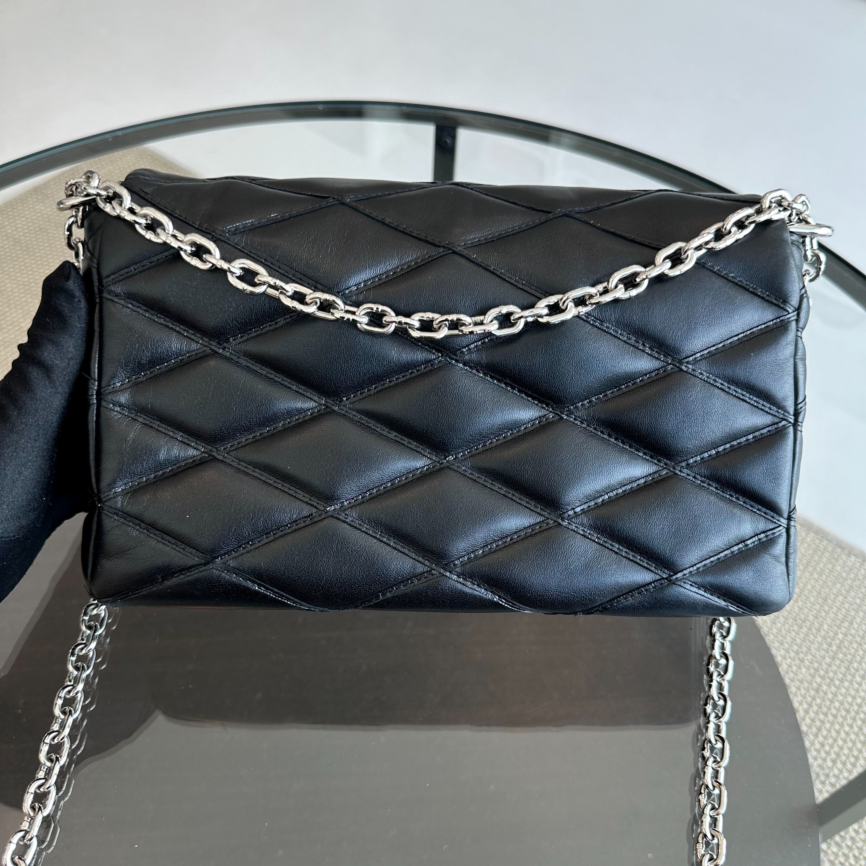 Louis Vuitton LV Malletage Twist Go-14 MM Black SHW Shoulder Bag - Luxury Evermore