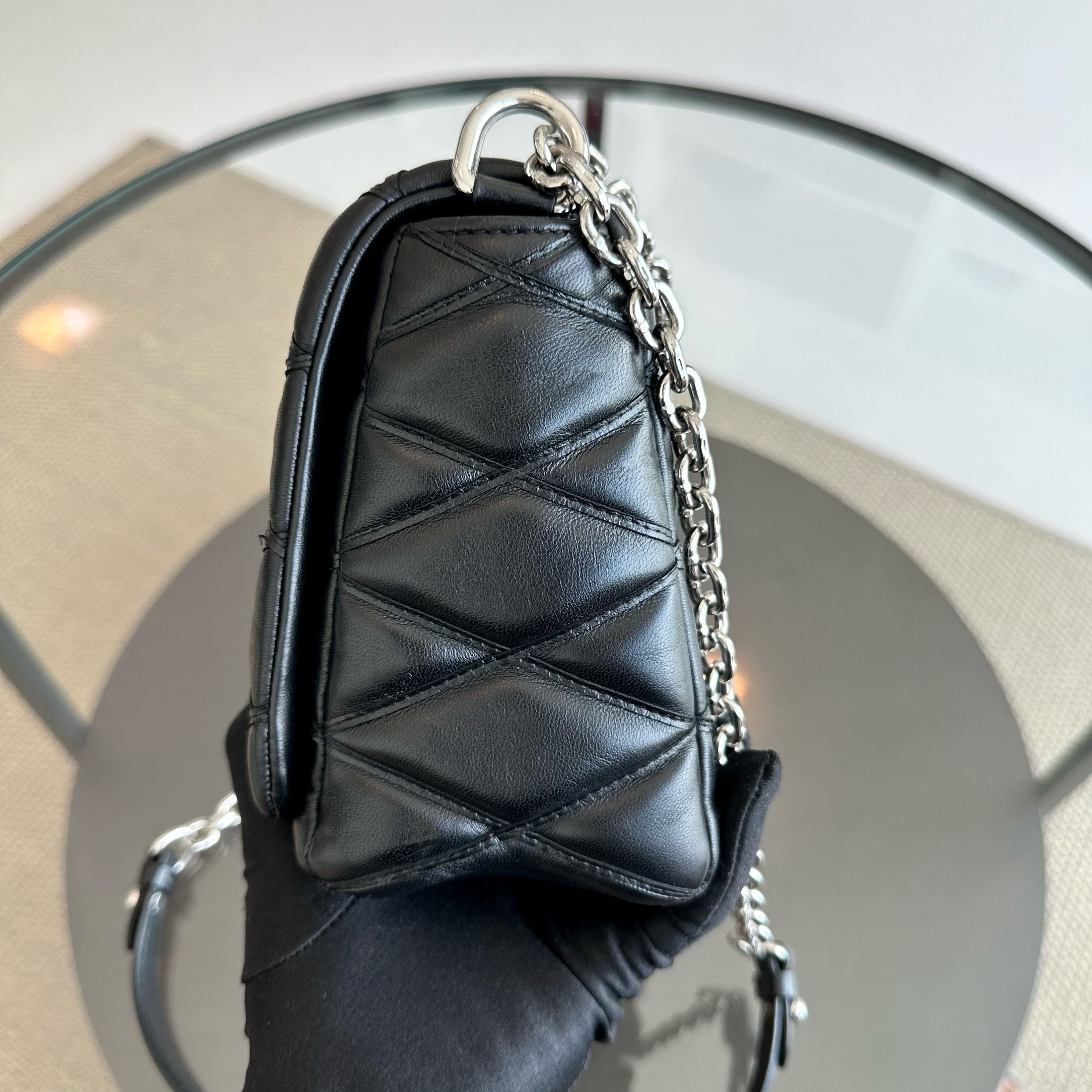 Louis Vuitton LV Malletage Twist Go-14 MM Black SHW Shoulder Bag - Luxury Evermore