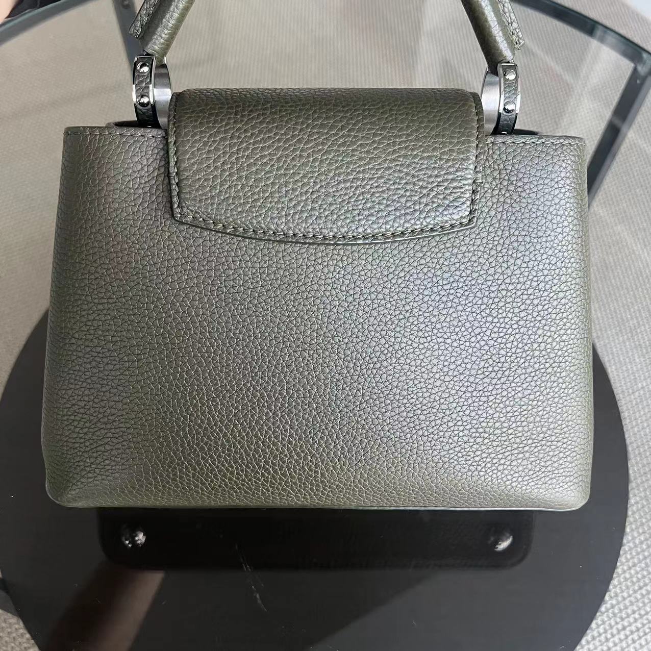 LV Capucines BB Grained Calfskin Taurillon Silver Hardware Louis Vuitton - Luxury Evermore
