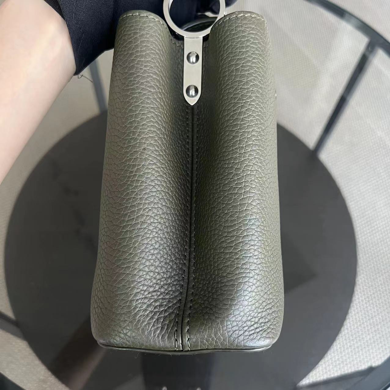 LV Capucines BB Grained Calfskin Taurillon Silver Hardware Louis Vuitton - Luxury Evermore