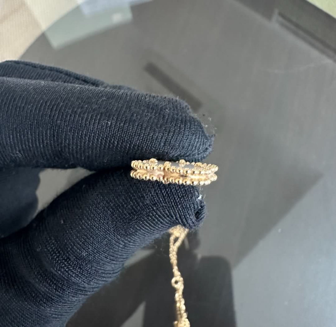 *Receipt, Cert* Van Cleef & Arpels VCA Vintage Alhambra Mother Of Pearl 18K Gold Pendant Necklace - Luxury Evermore