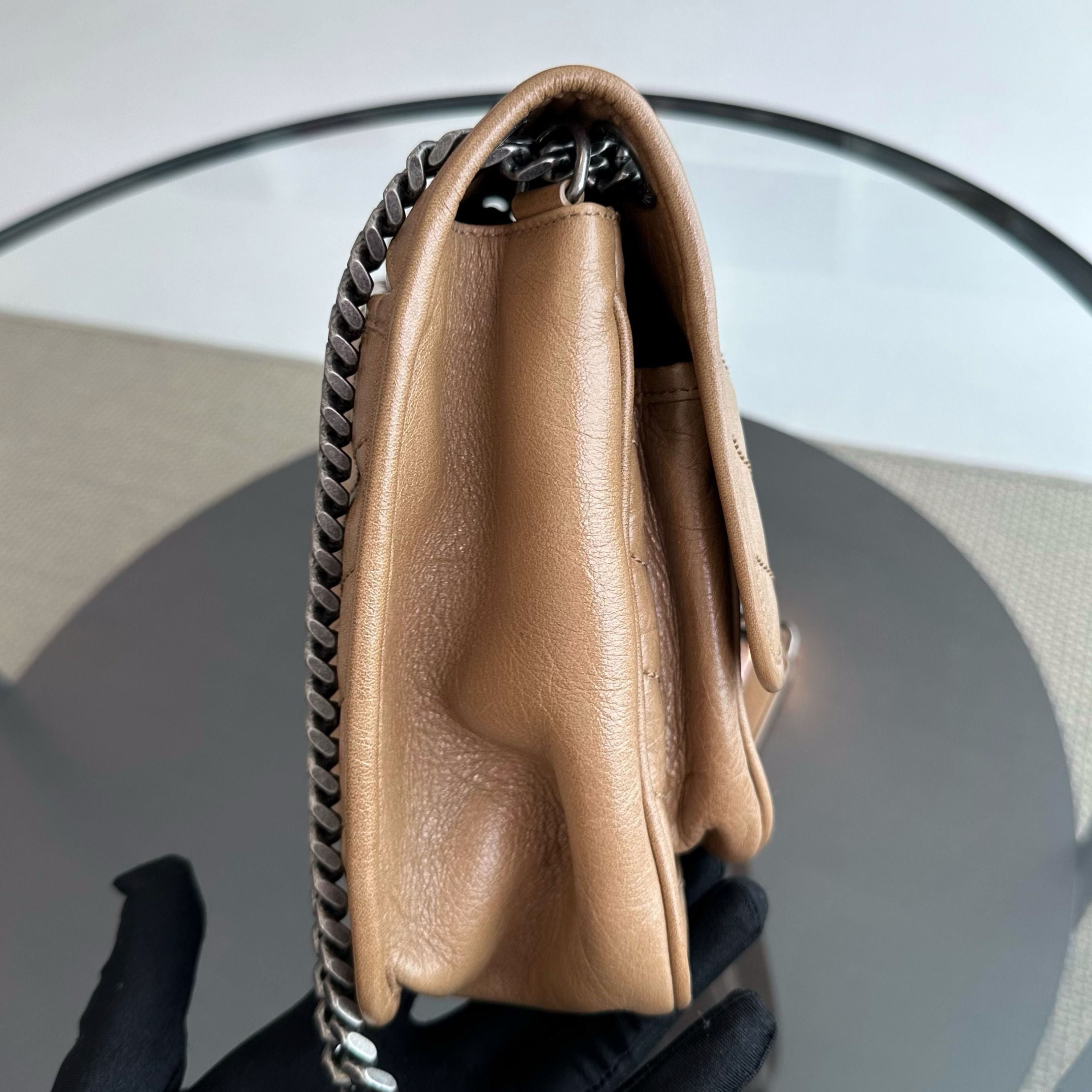 *Receipt* YSL Niki Medium Brown Leather Shoulder Bag - Luxury Evermore