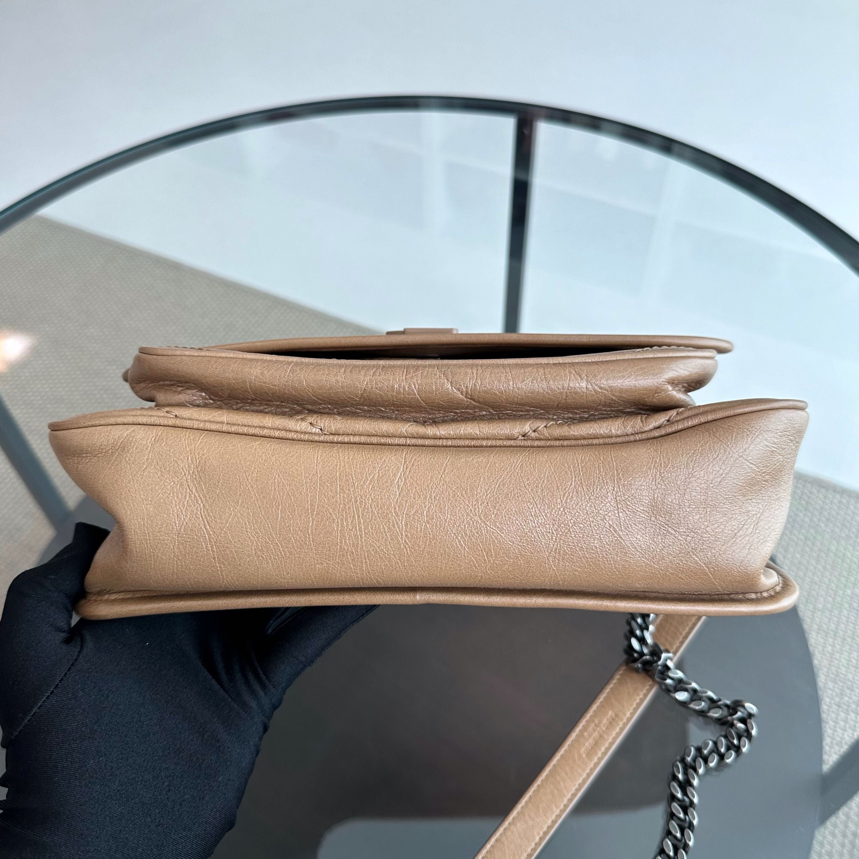 *Receipt* YSL Niki Medium Brown Leather Shoulder Bag - Luxury Evermore