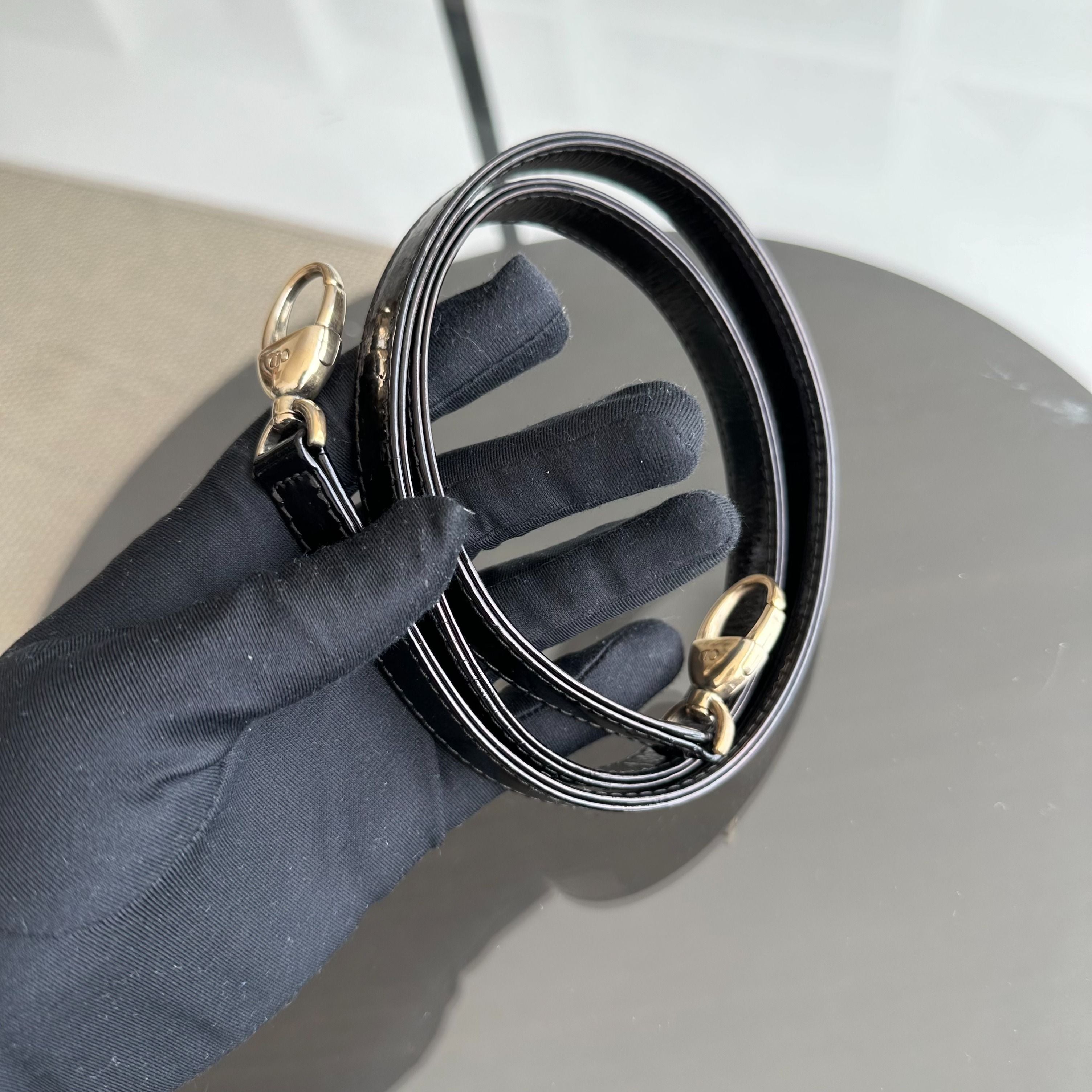*Recolor* Dior Lady Medium Cannage Patent Leather Black GHW - Luxury Evermore