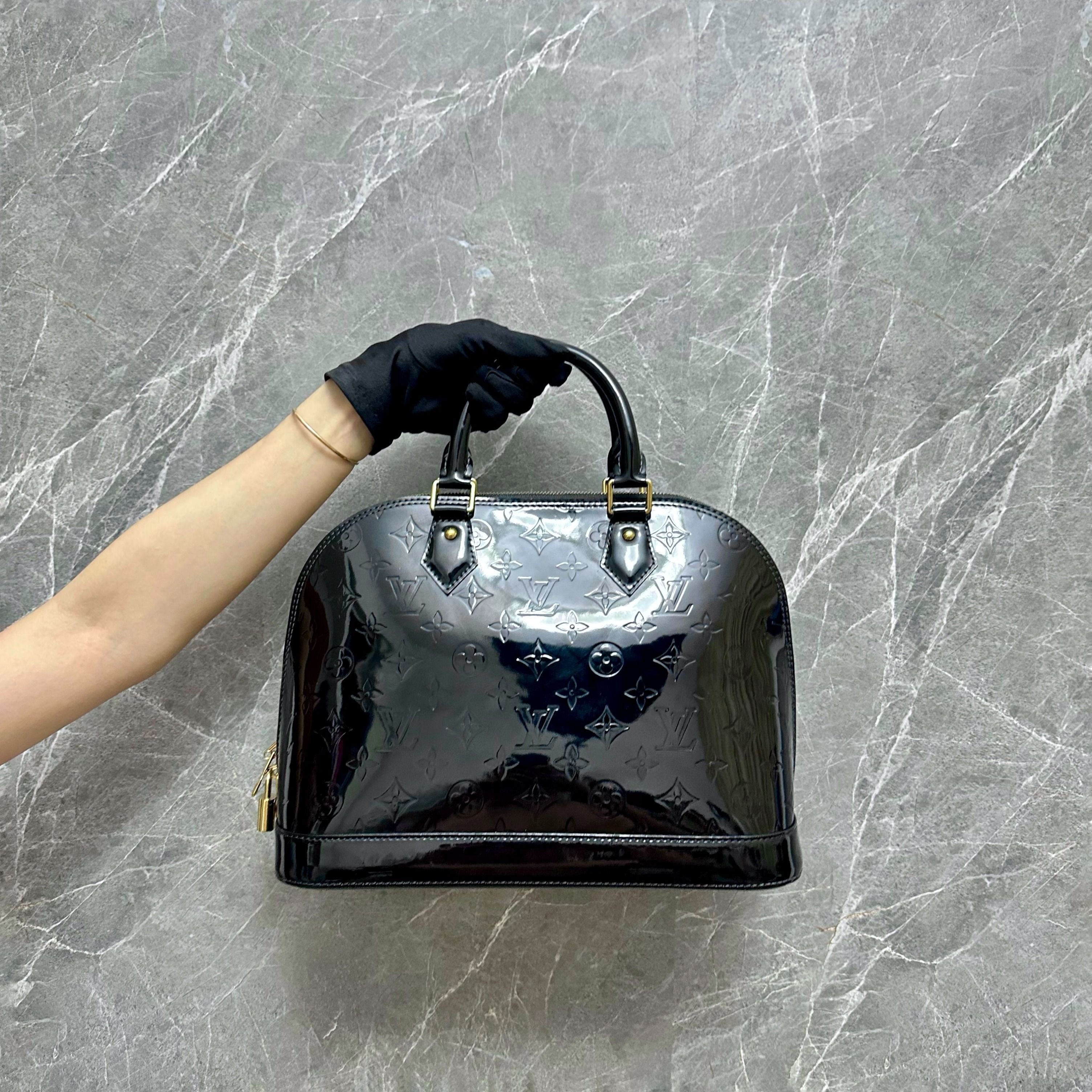 *Recolor* LV Alma Vernis Black Patent Leather GHW - Luxury Evermore