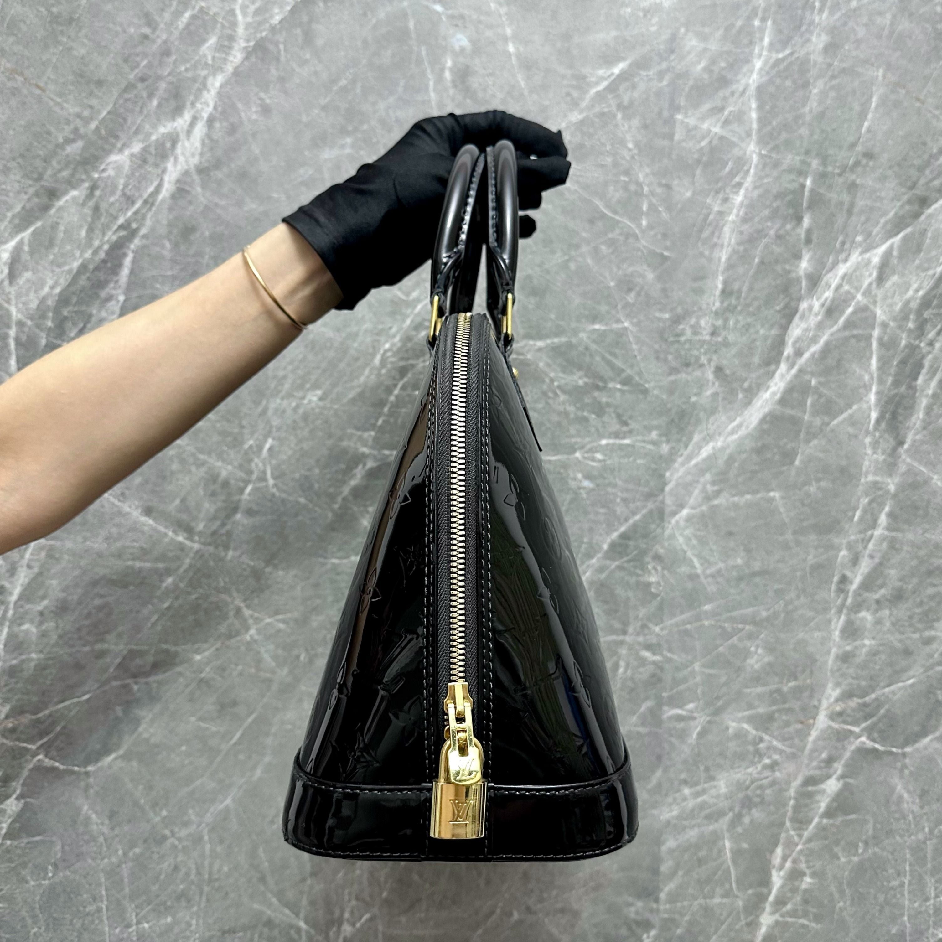 *Recolor* LV Alma Vernis Black Patent Leather GHW - Luxury Evermore