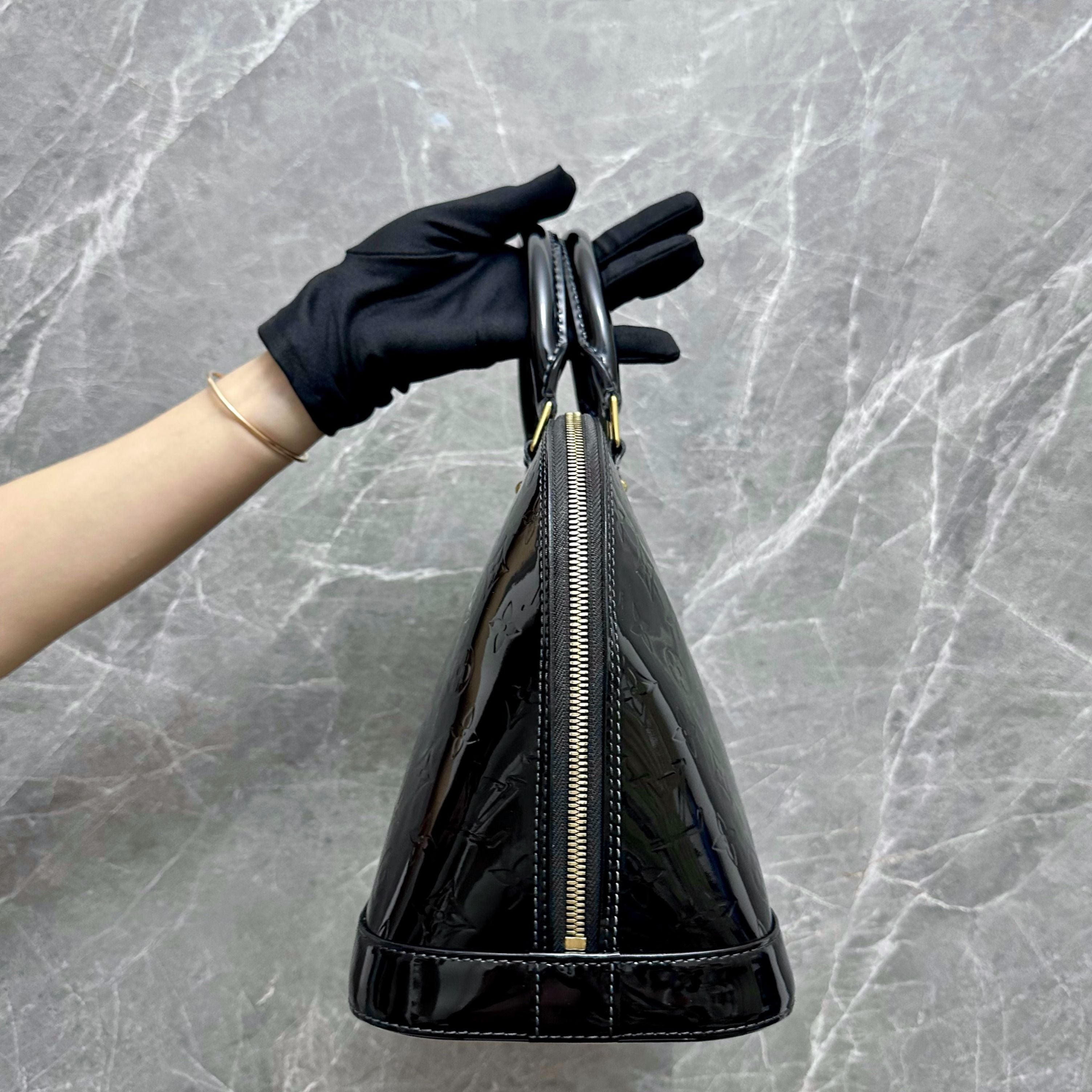 *Recolor* LV Alma Vernis Black Patent Leather GHW - Luxury Evermore