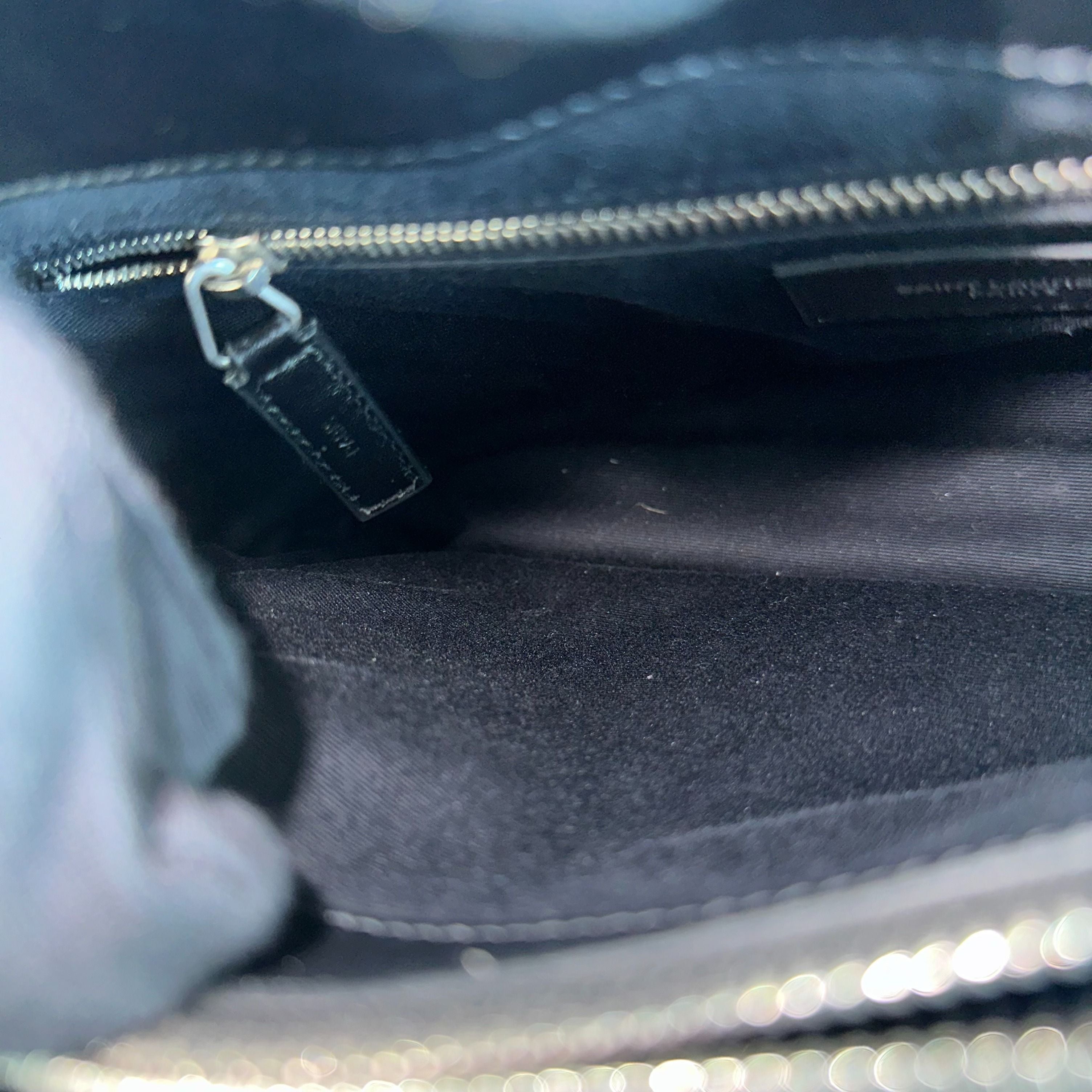 YSL Loulou Medium Chevron Chain Black Shoulder Bag SHW Yves Saint Laurent - Luxury Evermore