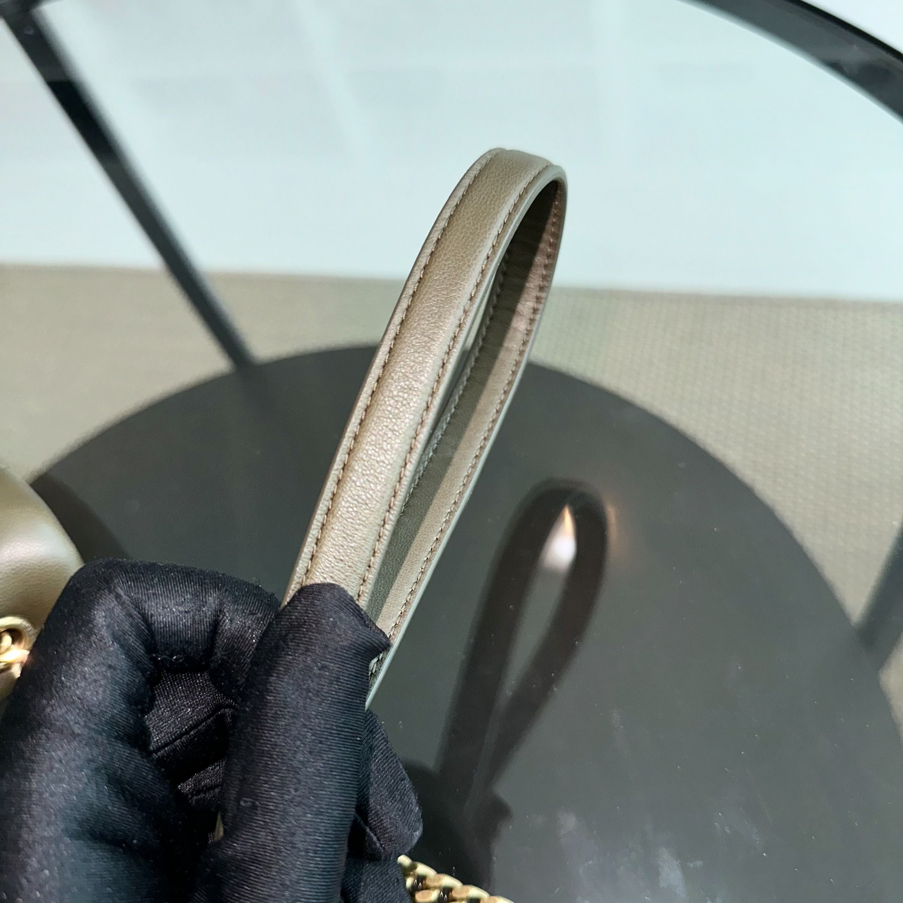 YSL Loulou Puffer Toy Quilted Lambskin Green GHW - Luxury Evermore