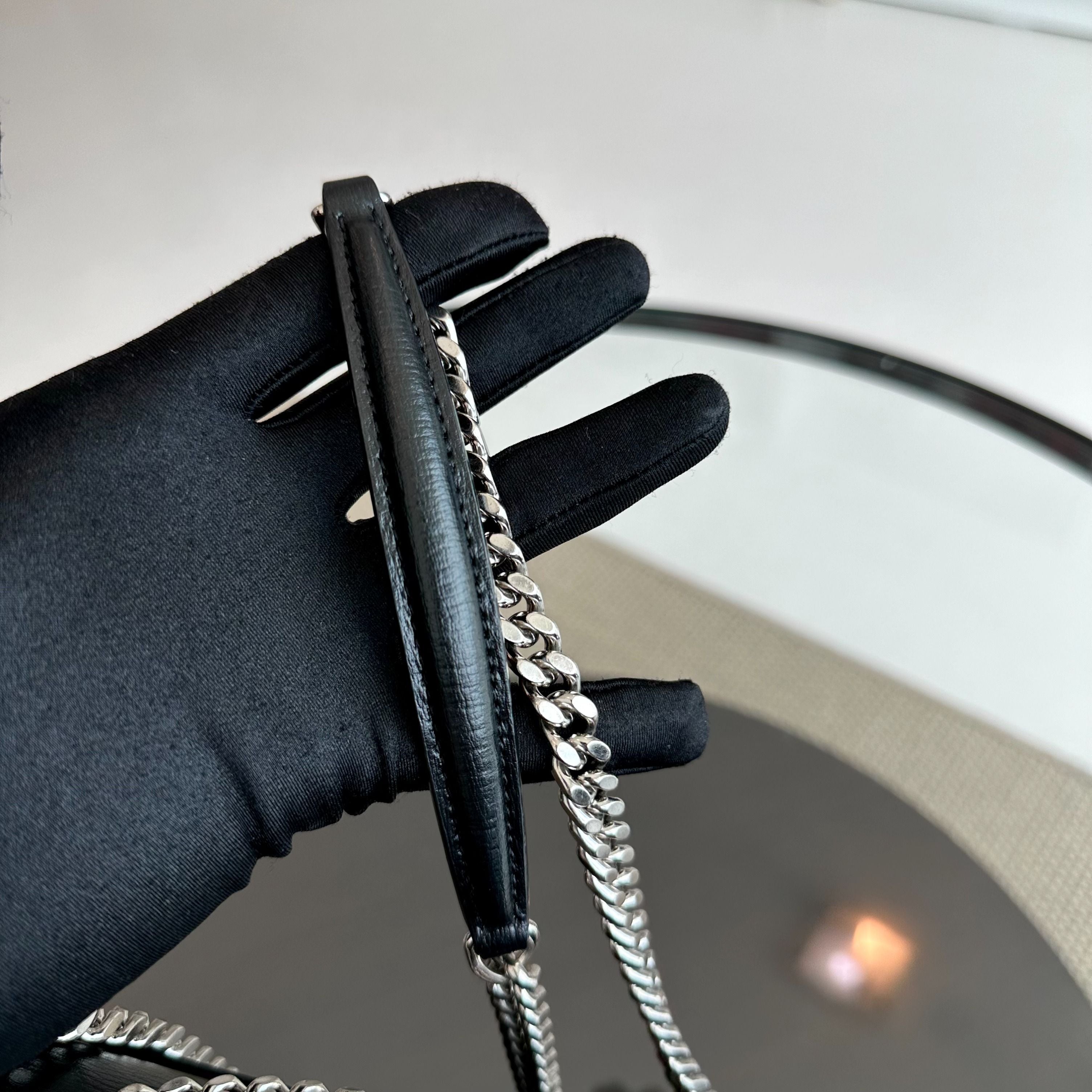 YSL Yves Saint Laurent Sunset Medium Smooth Calfskin Black SHW - Luxury Evermore