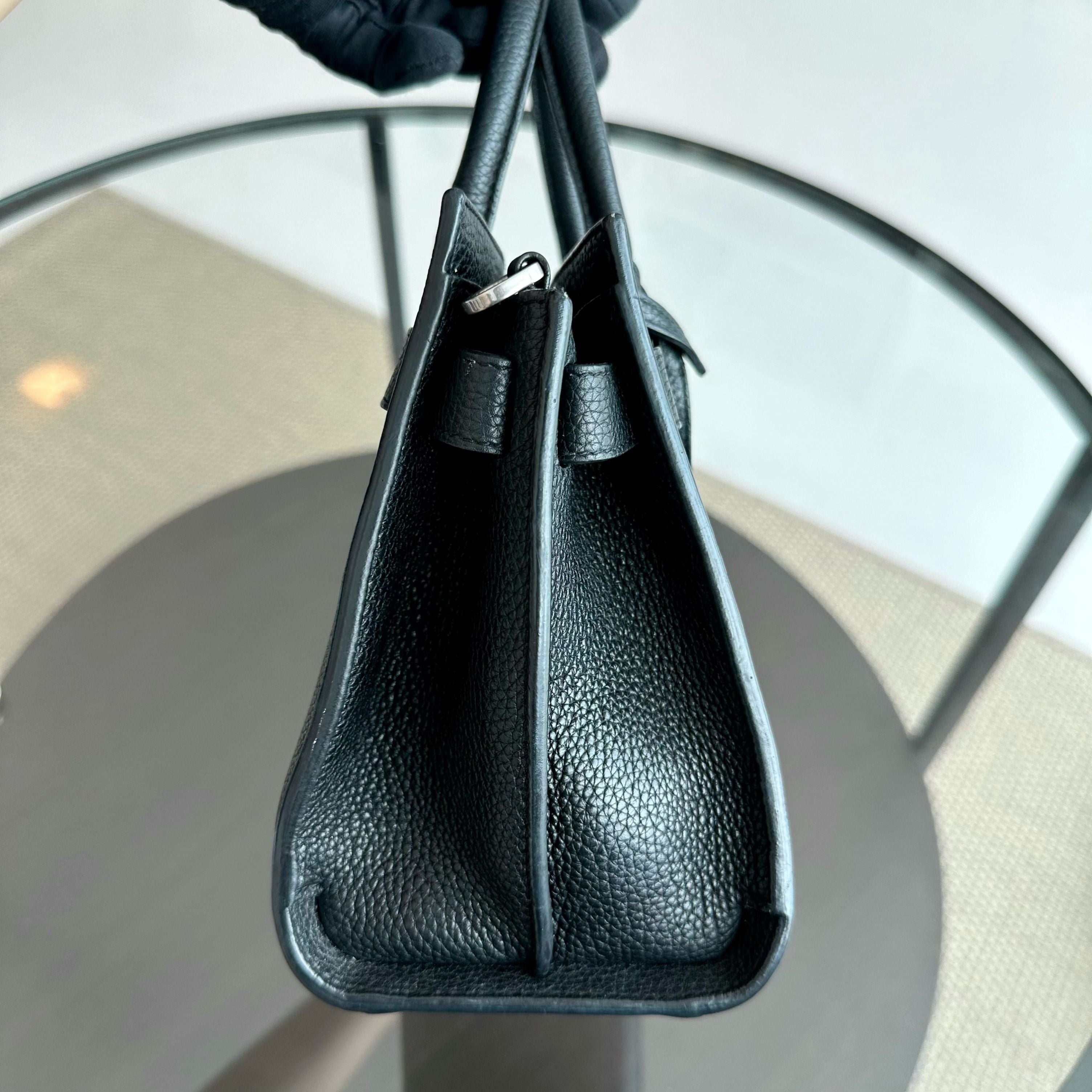 Yves Saint Laurent YSL Sac De Jour Souple Nano - Calfskin Black SHW Yves Saint Laurent