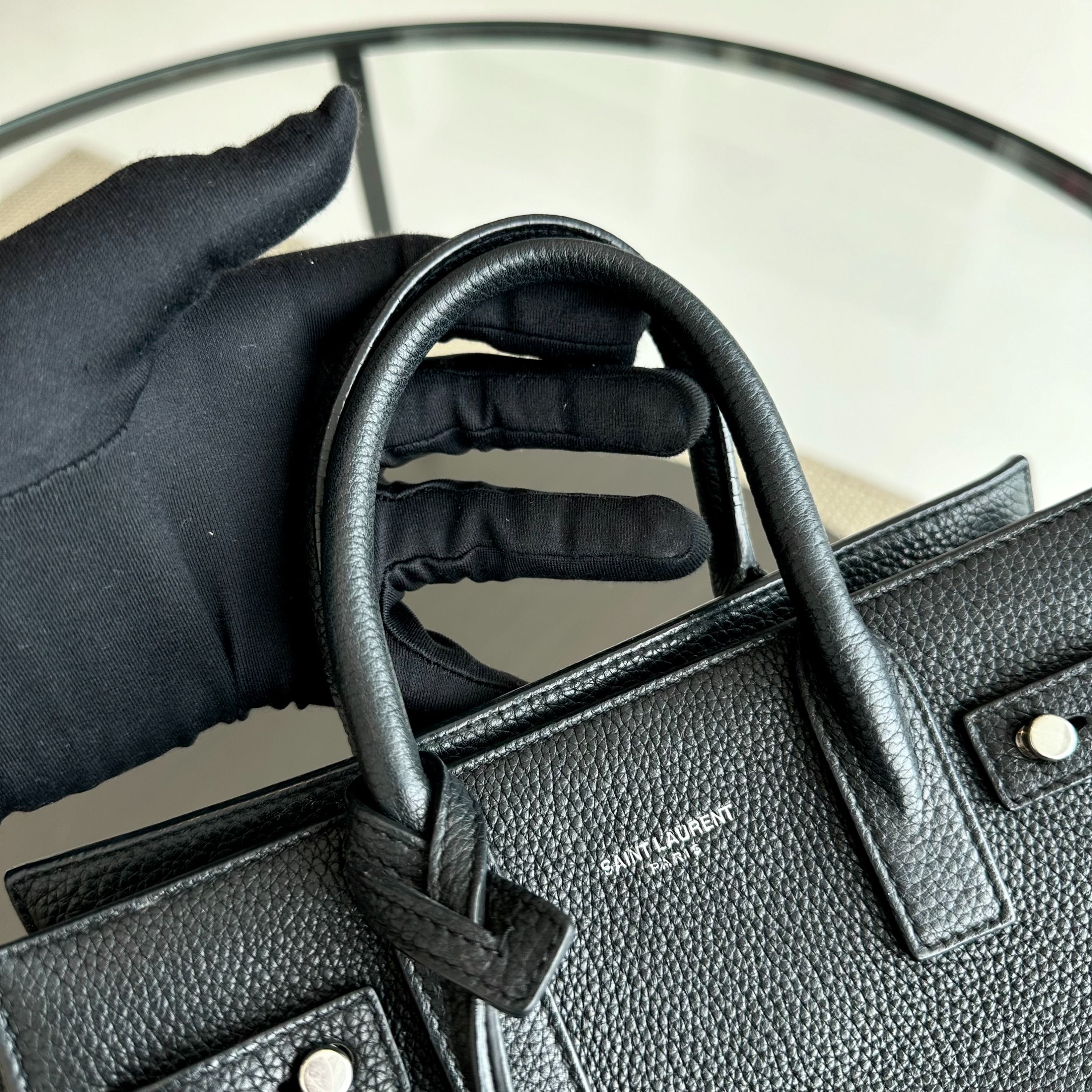 Yves Saint Laurent YSL Sac De Jour Souple Nano - Calfskin Black SHW Yves Saint Laurent