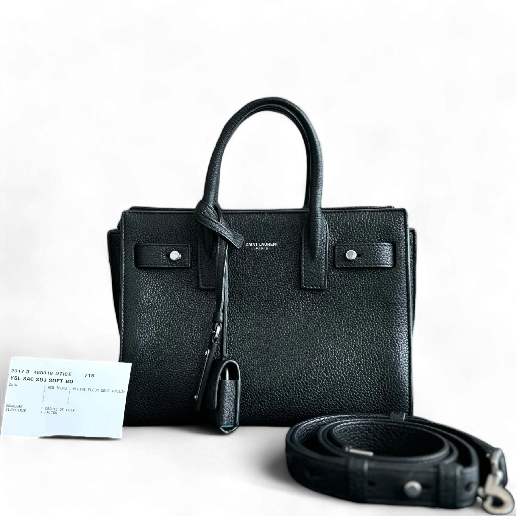Yves Saint Laurent YSL Sac De Jour Souple Nano - Calfskin Black SHW Yves Saint Laurent