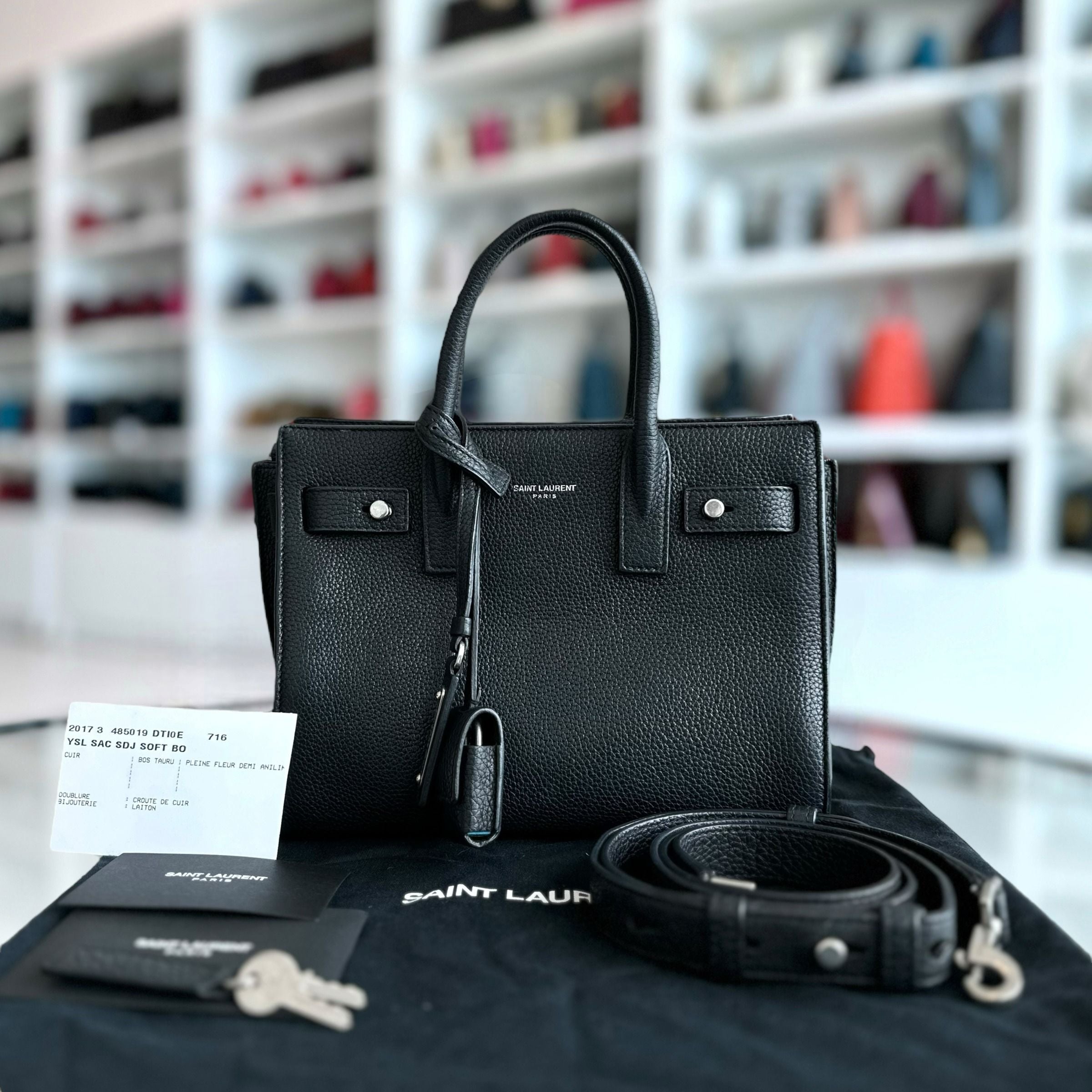 Yves Saint Laurent YSL Sac De Jour Souple Nano - Calfskin Black SHW Yves Saint Laurent